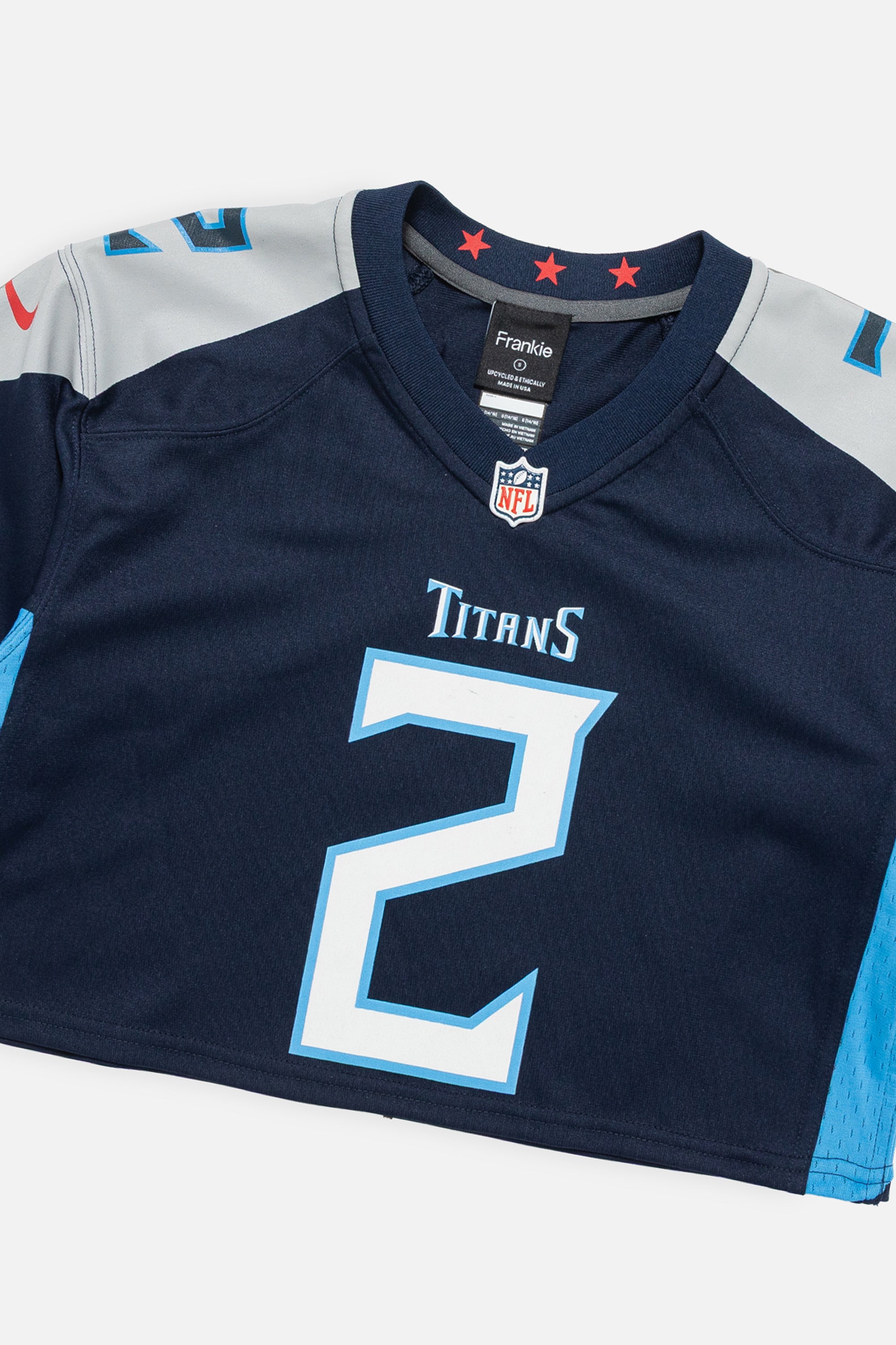 Rework Tennessee Titans Crop Jersey-NFL-Frankie Collective-Rework-Vintage-Streetwear