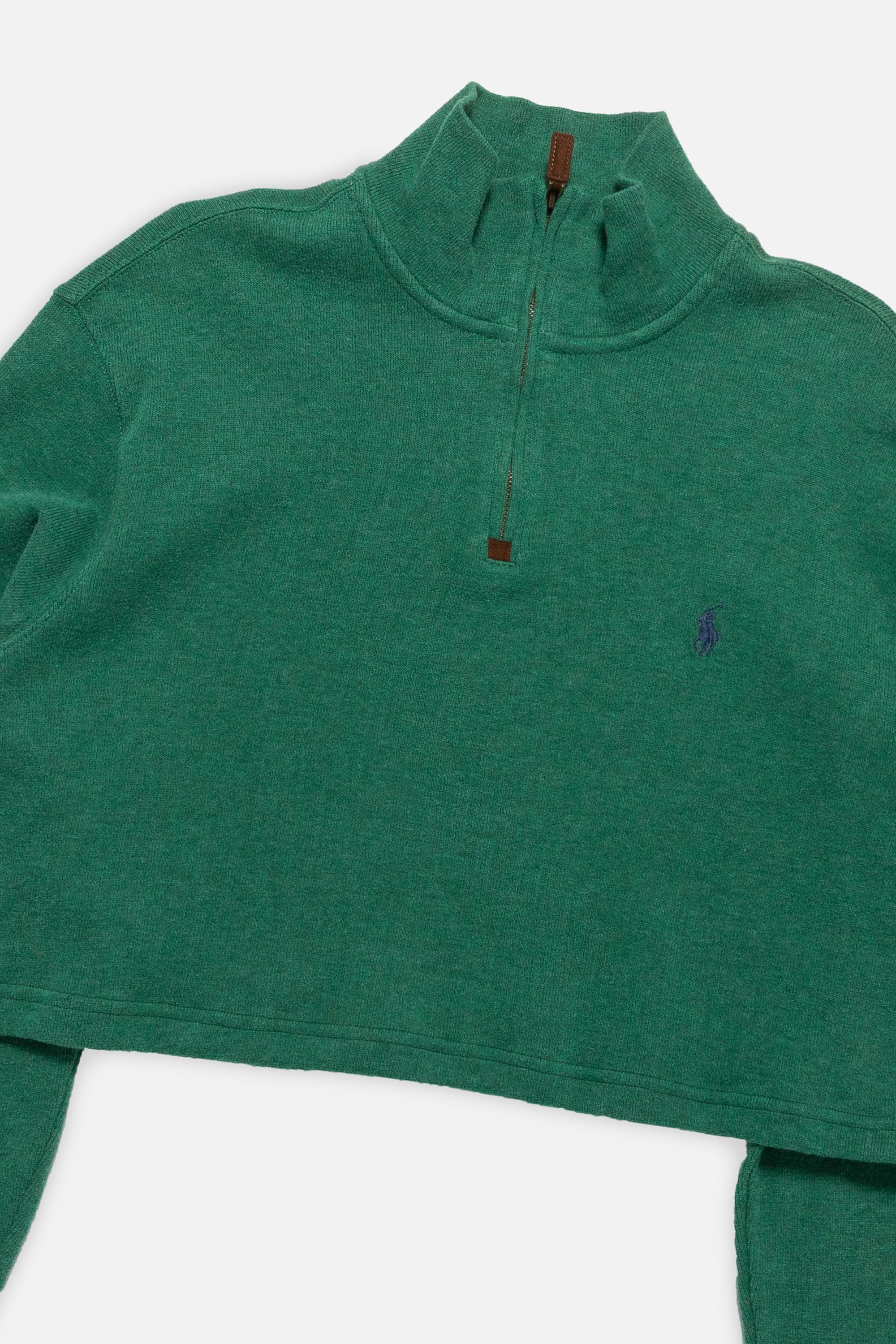Rework Polo Crop Knit Sweater