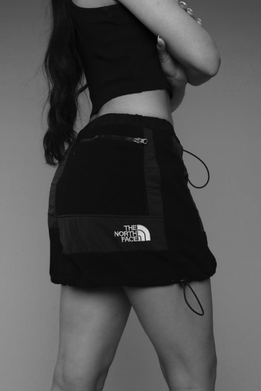 Rework North Face Fleece Mini Skirt - S