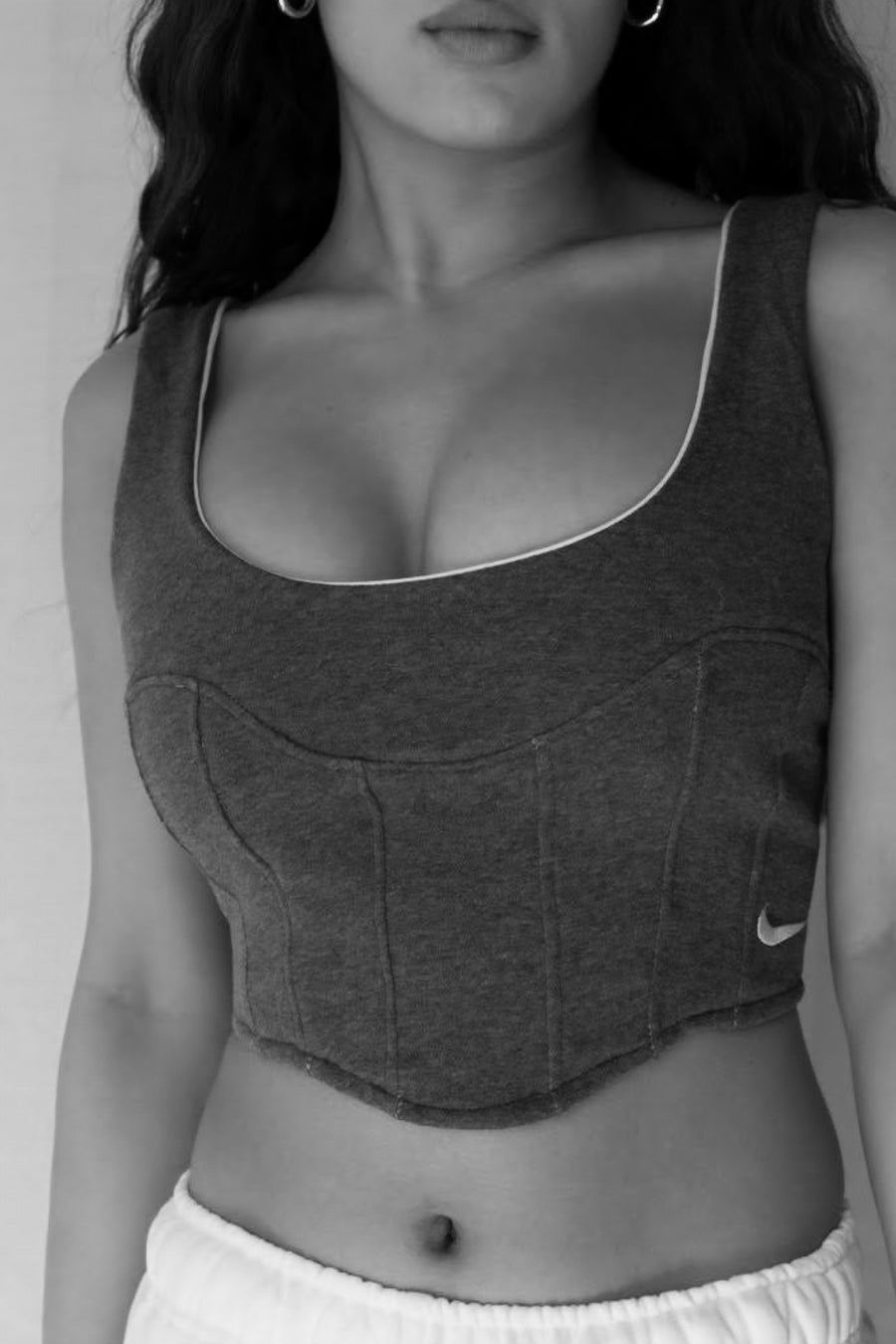 Rework Nike Sweatshirt Bustier - XXL