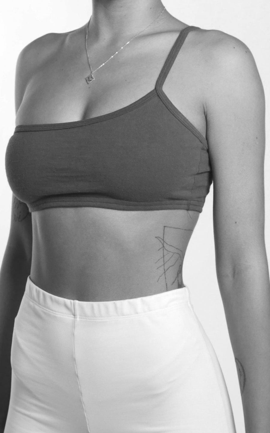 Rework Adidas One Shoulder Athletic Bra Top - M