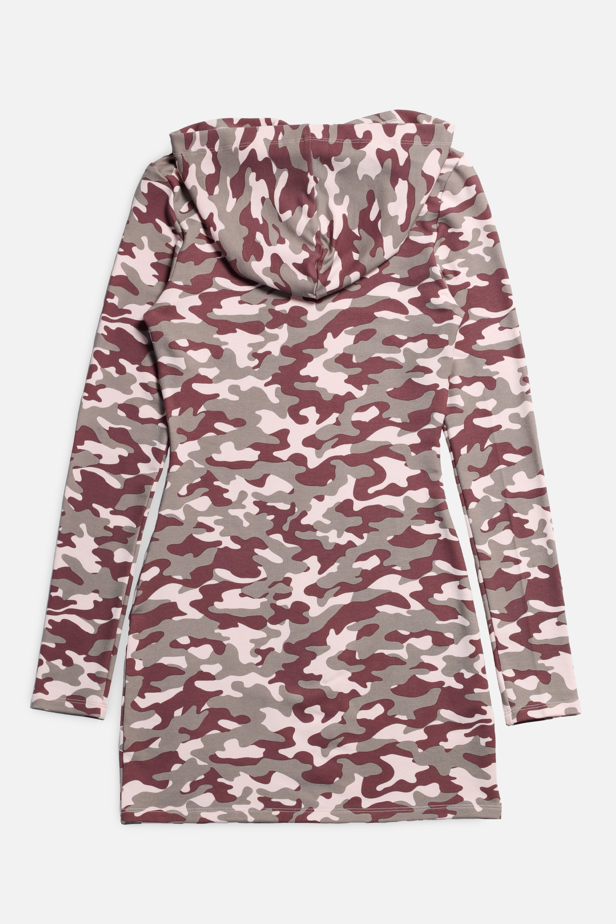 Camo Hooded Dress - Pink-DRESSES-Frankie-Frankie Collective