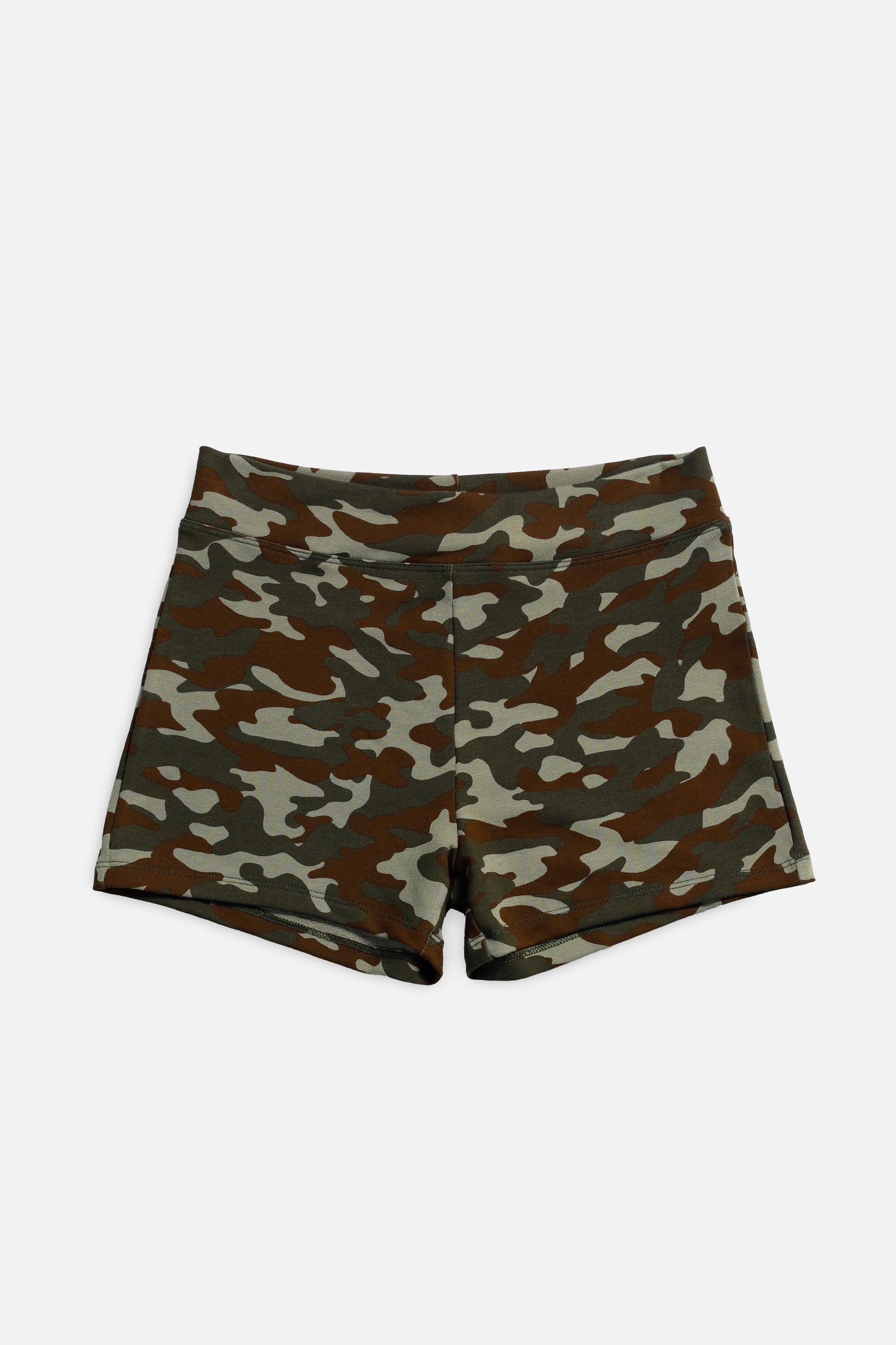 Camo Mini Shorts - Olive-SHORTS-Frankie-Frankie Collective