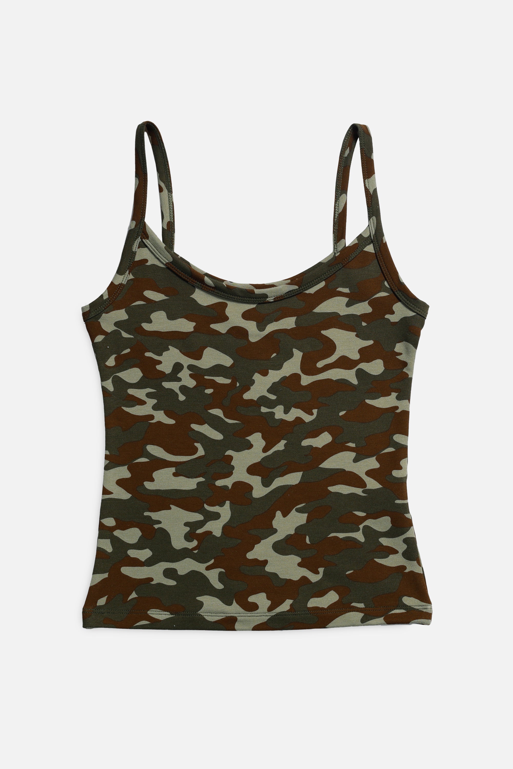 Camo Tank Top - Olive-TOPS-Frankie-Frankie Collective