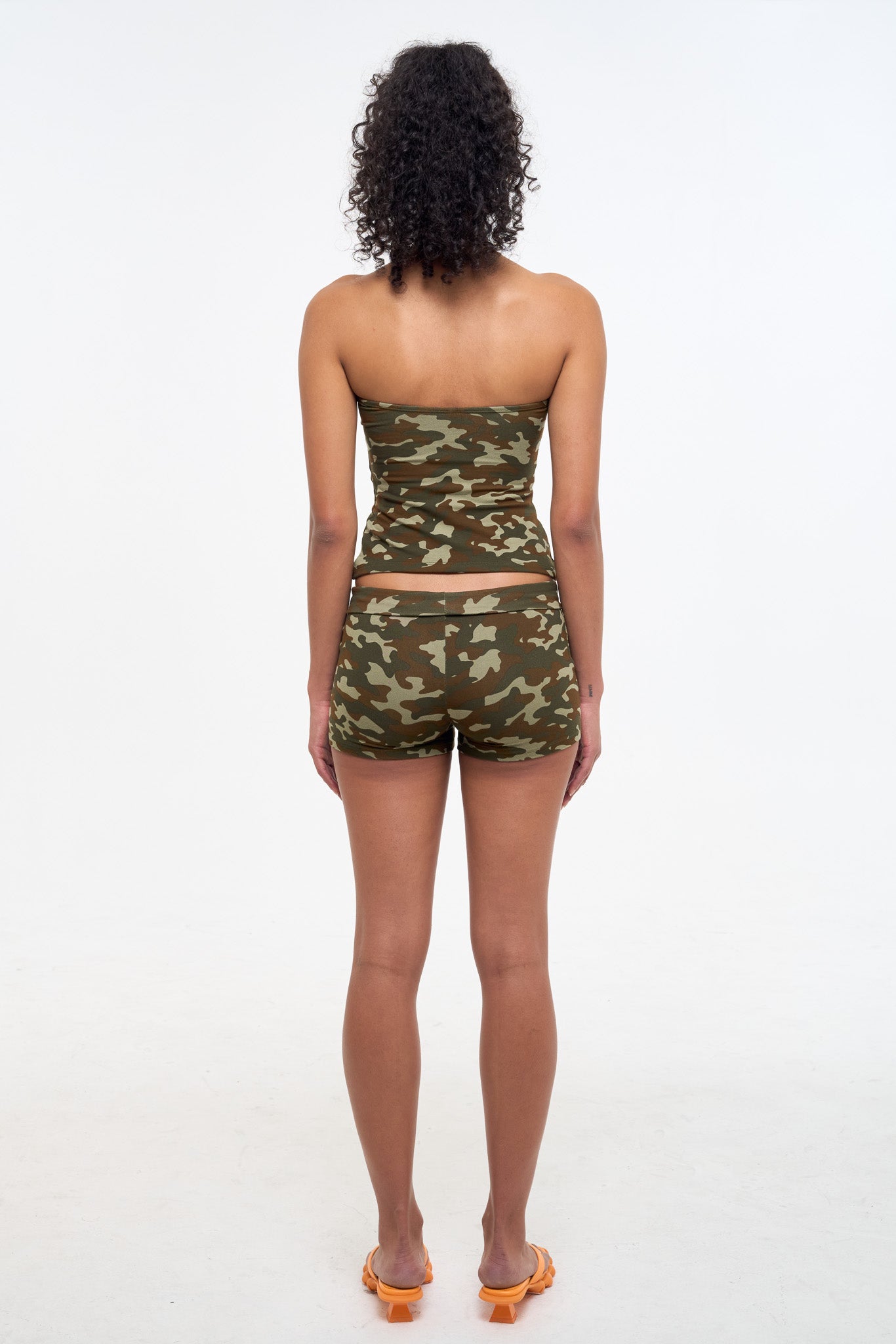 Camo Tube Top - Olive-TOPS-Frankie-Frankie Collective