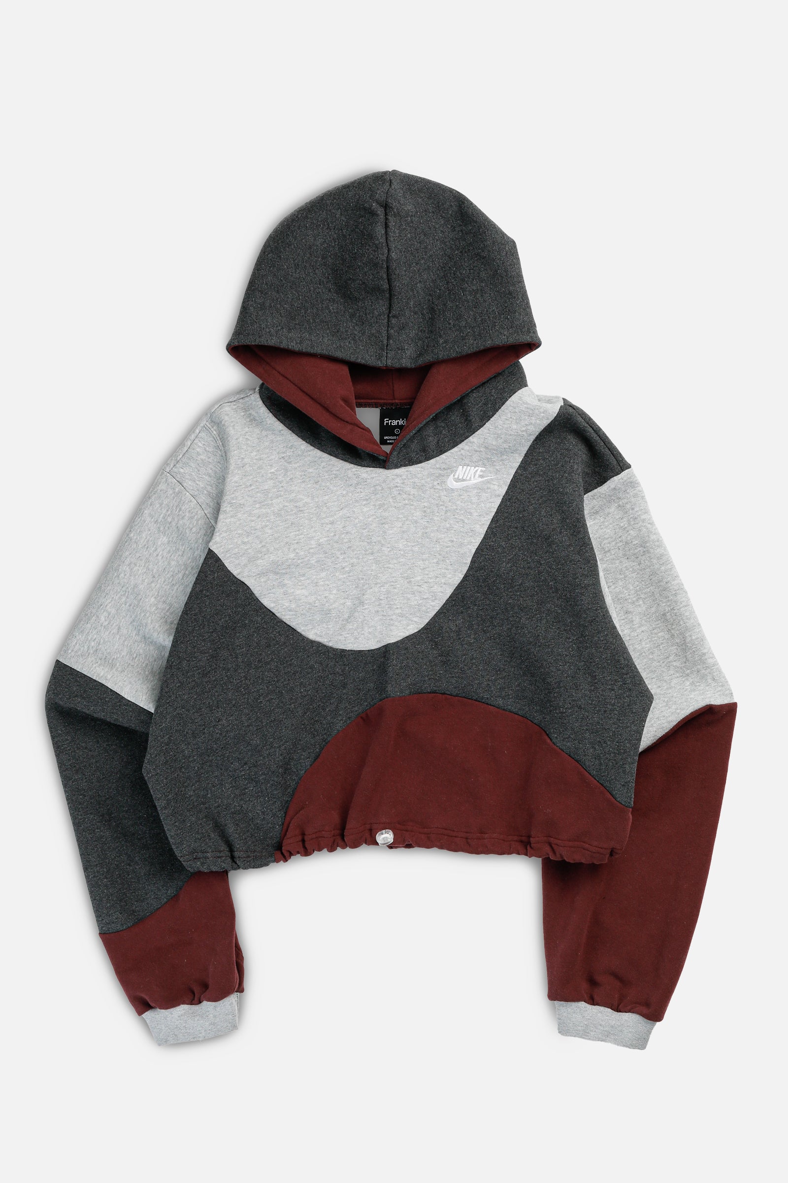 Rework Nike Wave Crop Sweatshirt - L-SWEATERS-Nike-L-Frankie Collective Rare Vintage Streetwear Reworks