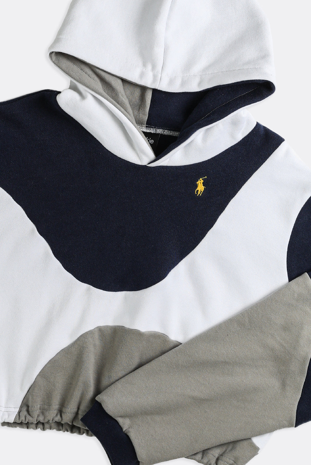 Rework Wave Crop Sweatshirt - S-SWEATERS-vendor-unknown-Frankie Collective Rare Vintage Streetwear Reworks