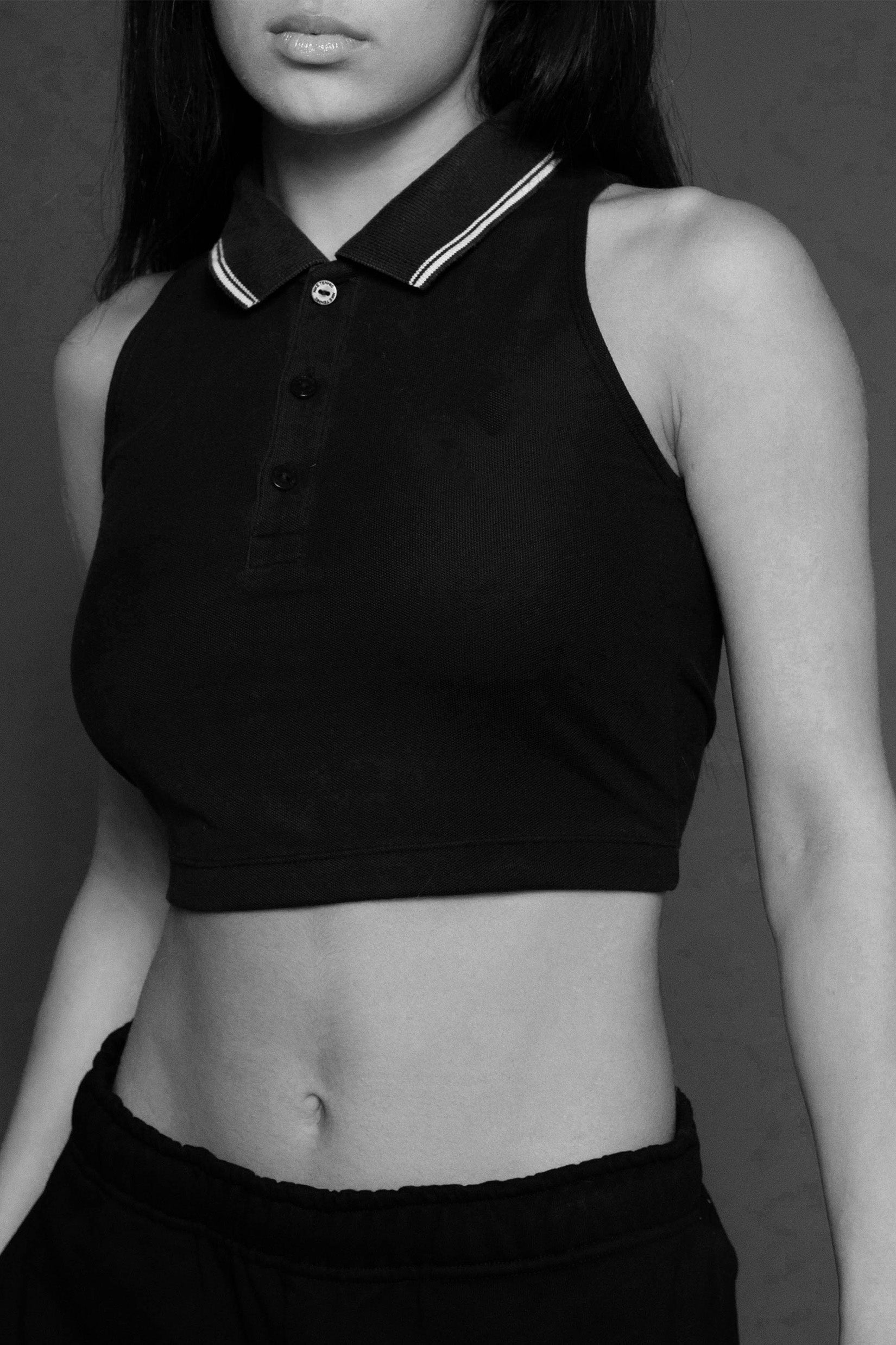 Rework Adidas Athletic Collared Tank - L-TOPS-Adidas-Frankie Collective Rare Vintage Streetwear Reworks