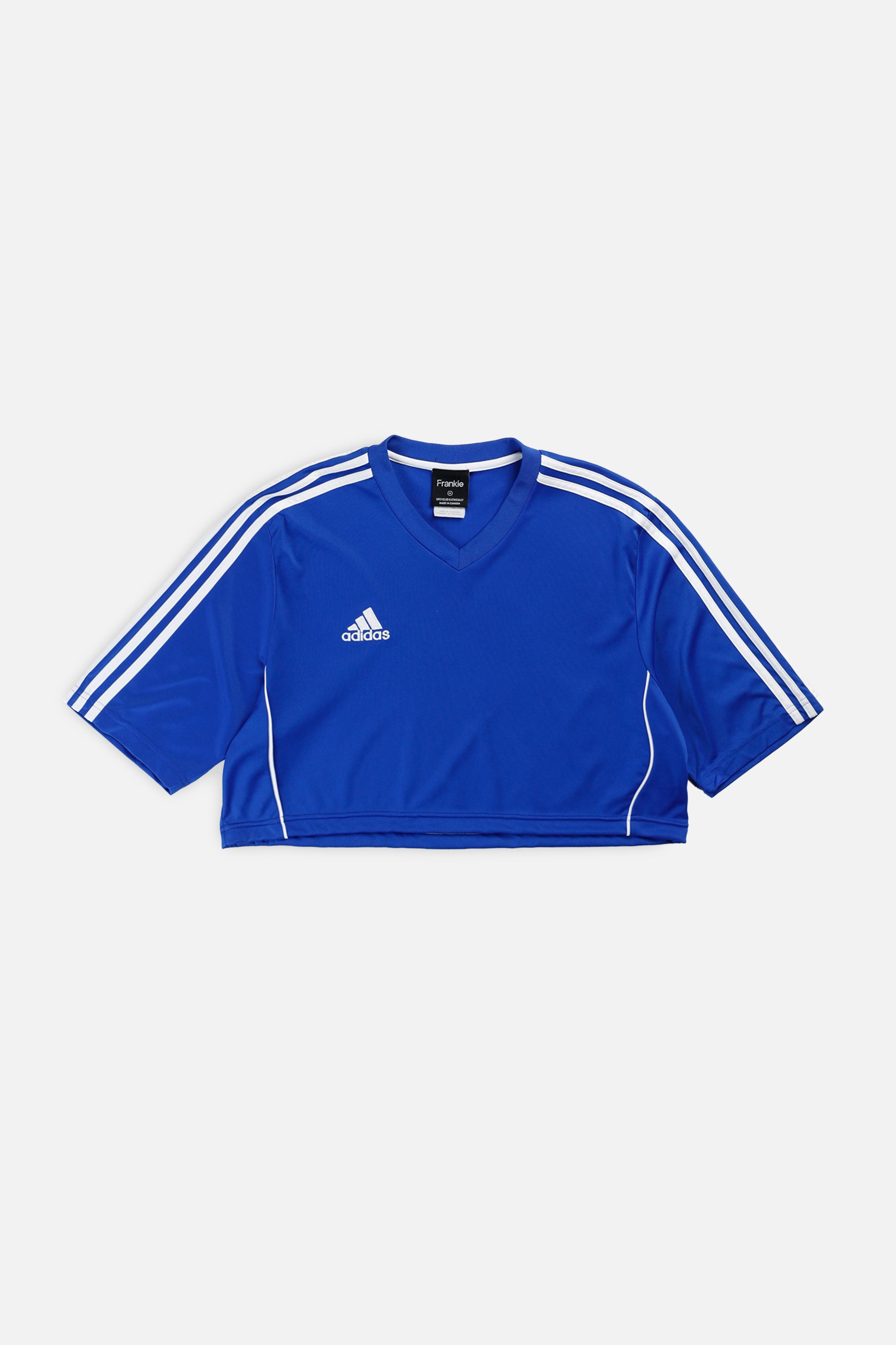Rework Adidas Crop Tee - M, L-TOPS-Adidas-M-Frankie Collective Rare Vintage Streetwear Reworks