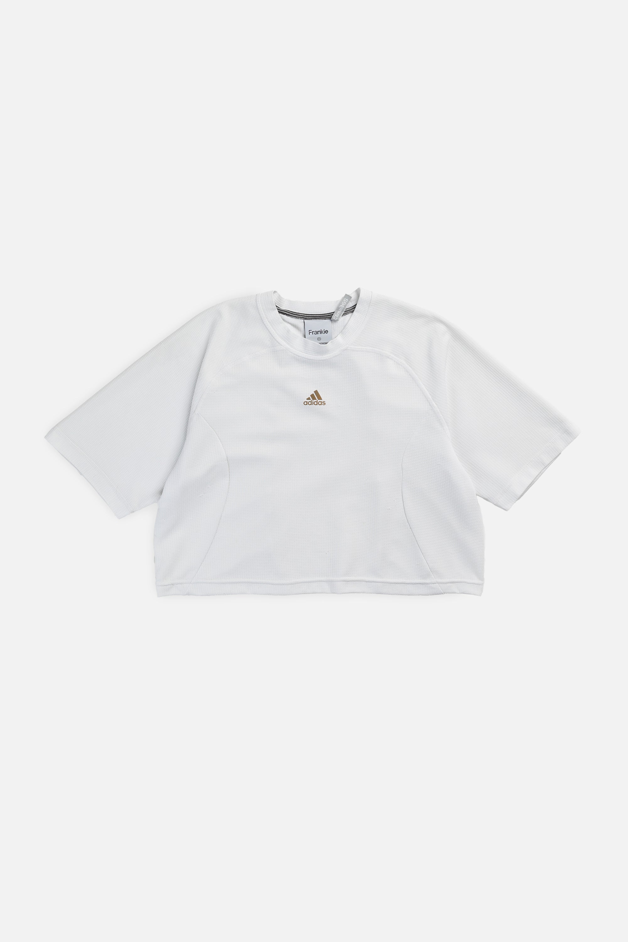 Rework Adidas Crop Tee - M-TOPS-Adidas-M-Frankie Collective Rare Vintage Streetwear Reworks