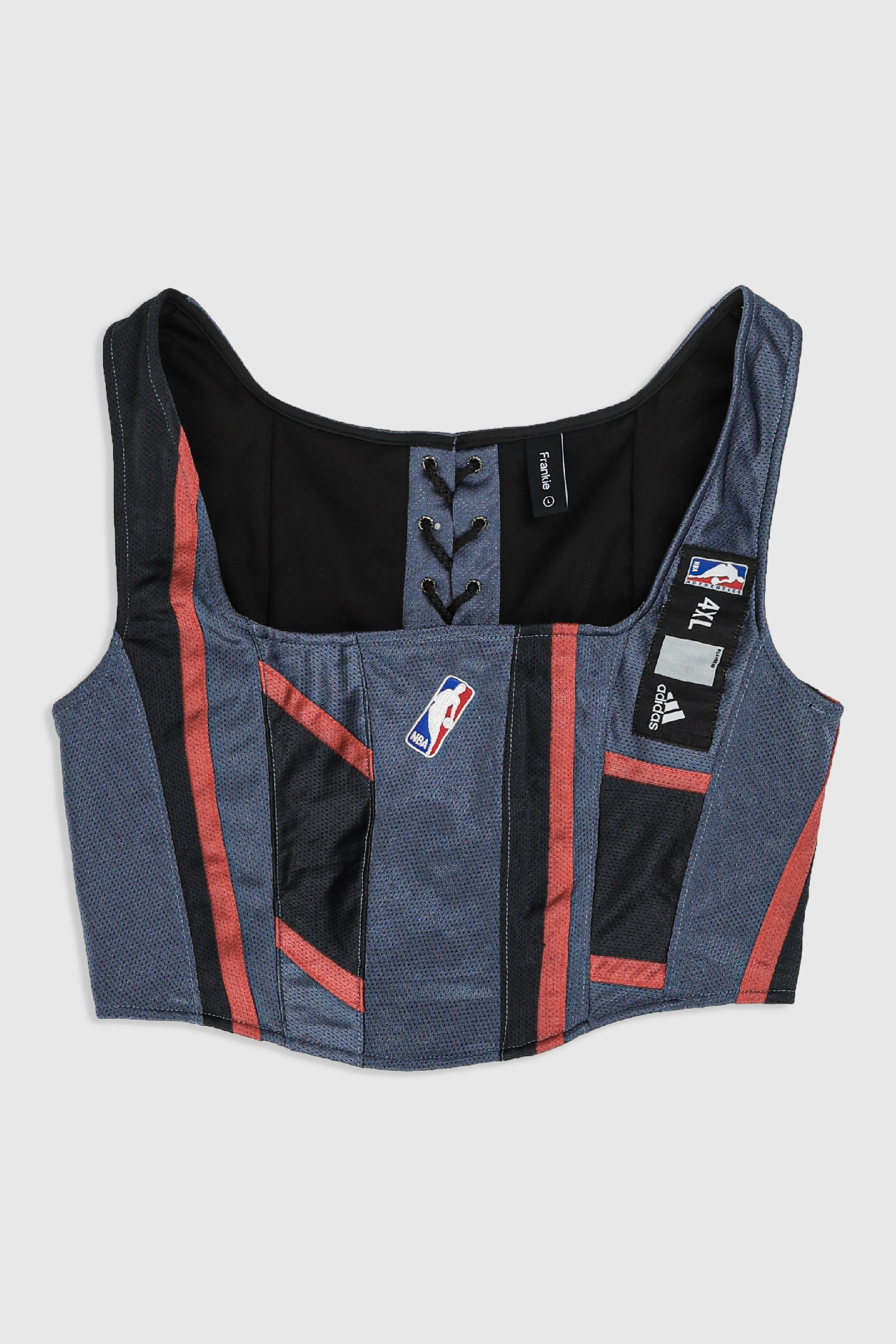 Rework Bobcats NBA Jersey Corset - L-TOPS-NBA-Frankie Collective Rare Vintage Streetwear Reworks