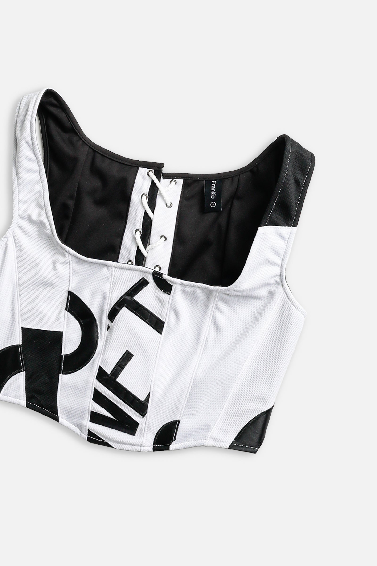 Rework Brooklyn Nets NBA Corset - S-TOPS-NBA-S-Frankie Collective Rare Vintage Streetwear Reworks