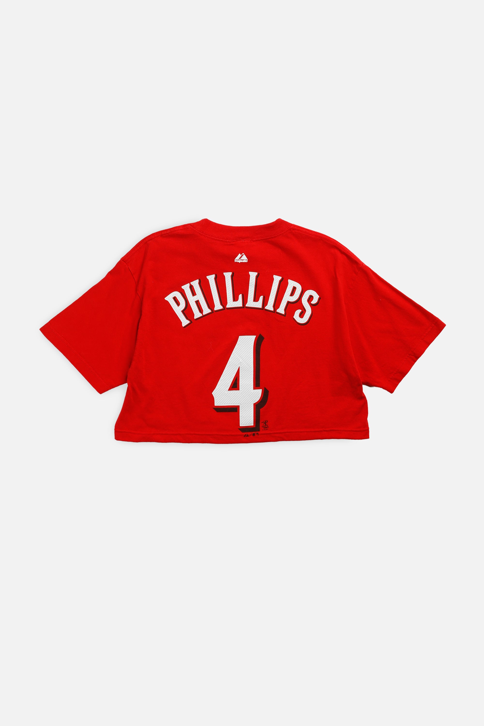 Rework Cincinnati Reds MLB Crop Tee - M-TOPS-MLB-M-Frankie Collective Rare Vintage Streetwear Reworks