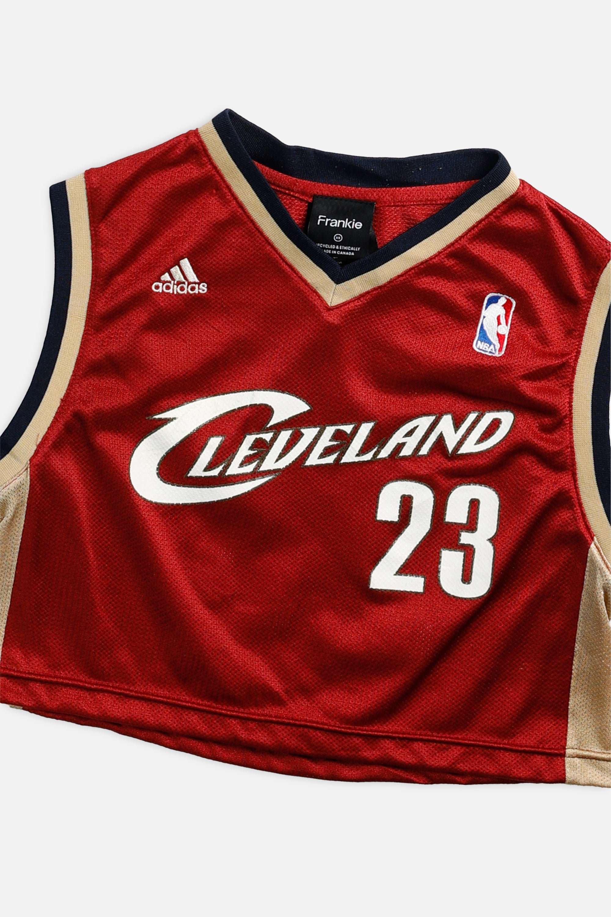 Rework Cleveland Cavaliers NBA Crop Jersey - XS-JERSEYS-NBA-XS-Frankie Collective Rare Vintage Streetwear Reworks