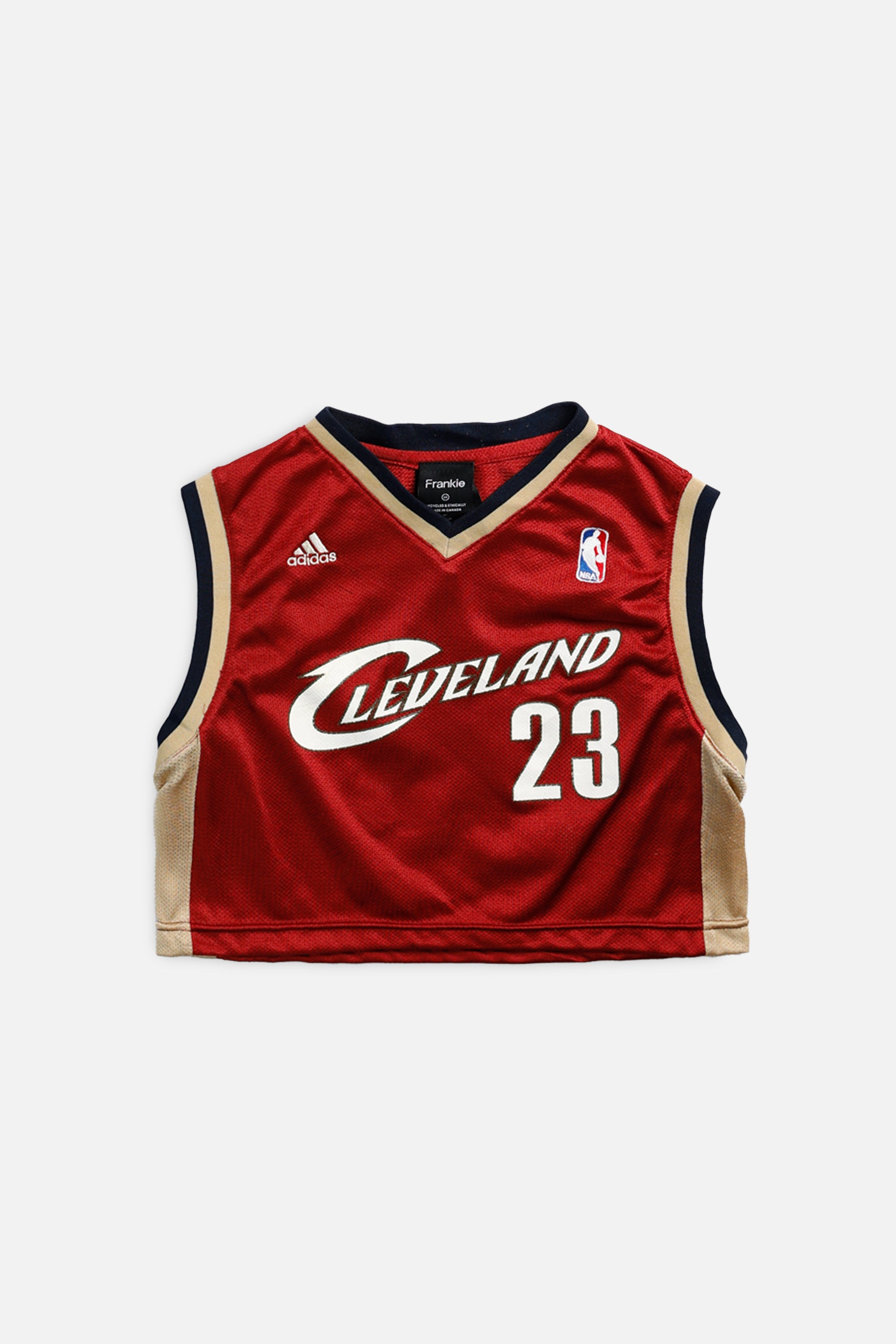 Rework Cleveland Cavaliers NBA Crop Jersey - XS-JERSEYS-NBA-XS-Frankie Collective Rare Vintage Streetwear Reworks