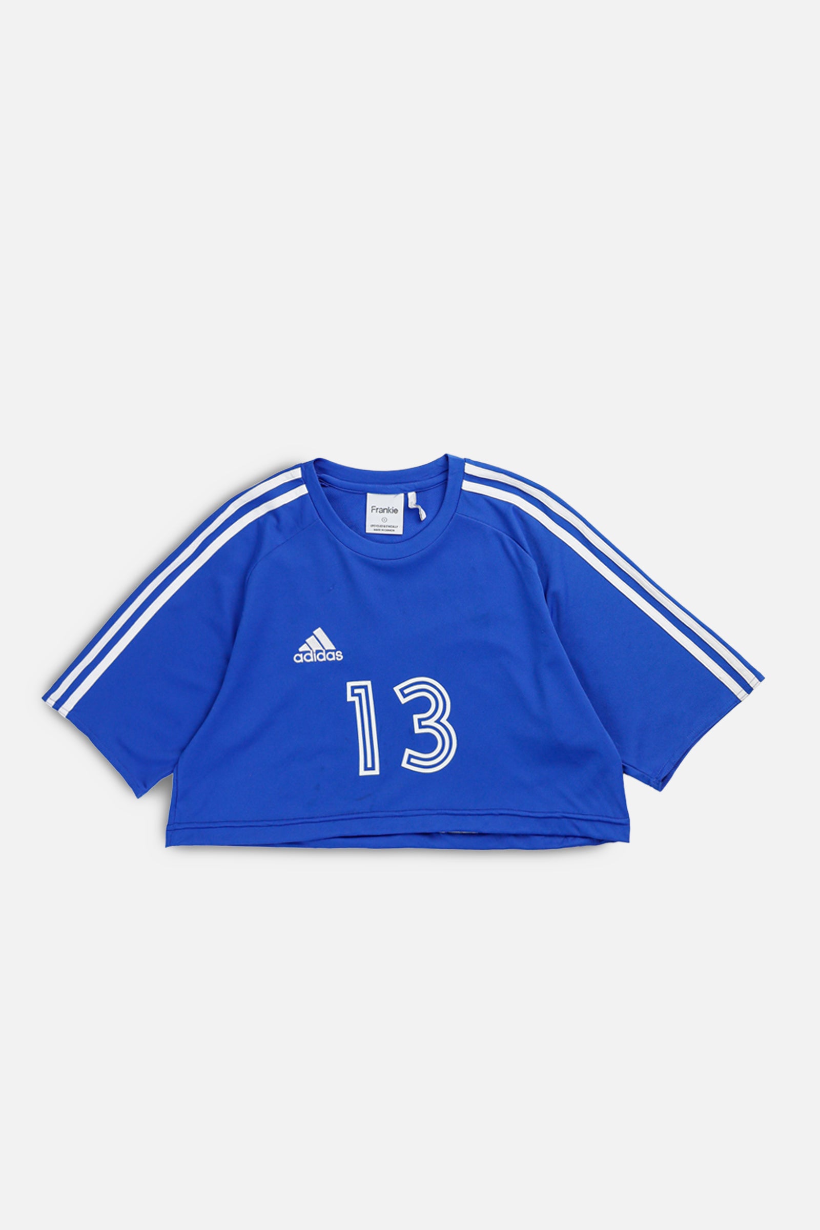 Rework Crop Adidas Soccer Jersey - S-JERSEYS-Adidas-S-Frankie Collective Rare Vintage Streetwear Reworks