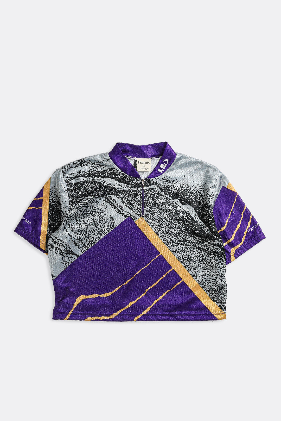 Rework Crop Cycling Jersey - L-JERSEYS-vendor-unknown-Frankie Collective Rare Vintage Streetwear Reworks