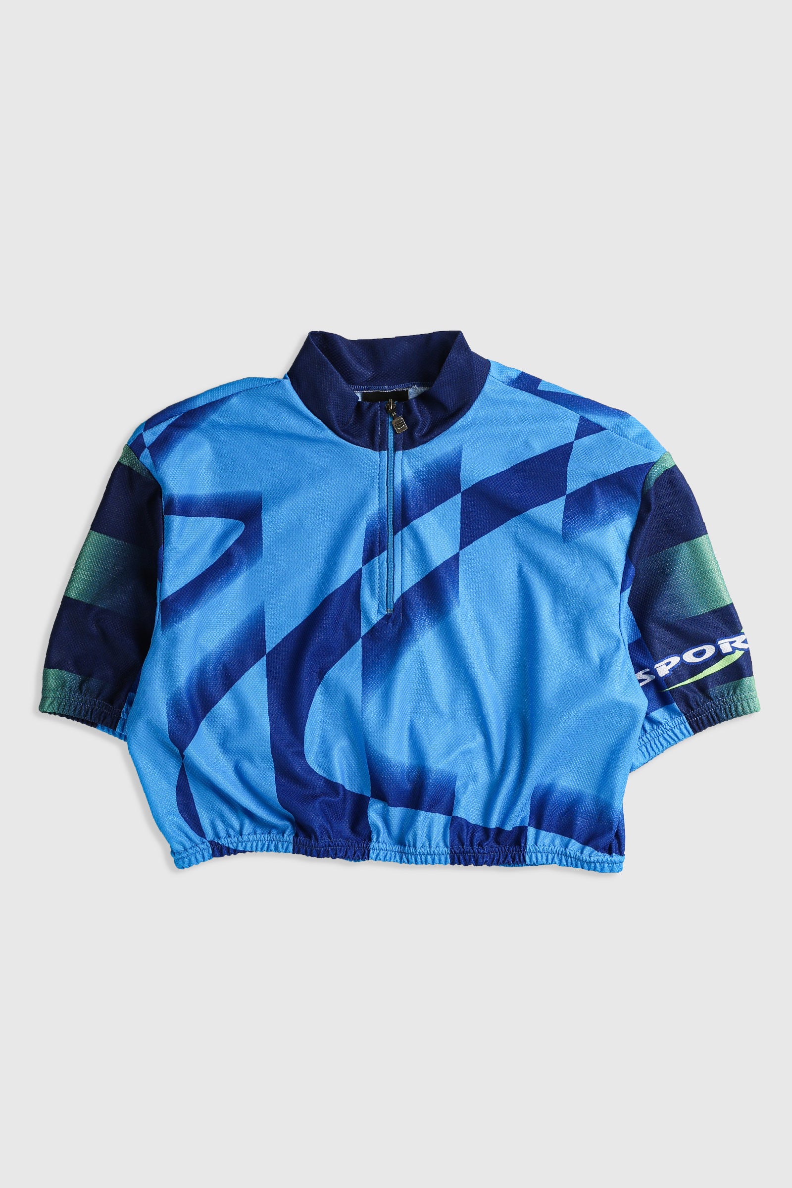 Rework Crop Cycling Jersey - XL-JERSEYS-vendor-unknown-Frankie Collective Rare Vintage Streetwear Reworks