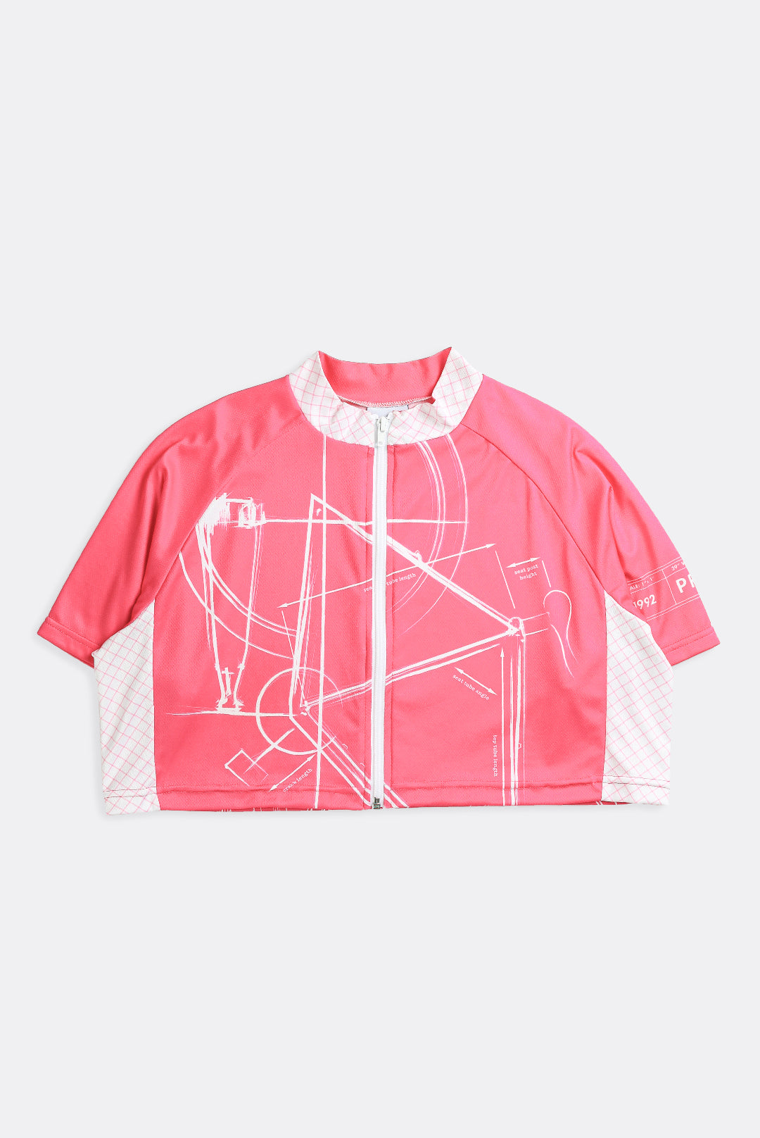 Rework Crop Cycling Jersey - XL-JERSEYS-vendor-unknown-Frankie Collective Rare Vintage Streetwear Reworks