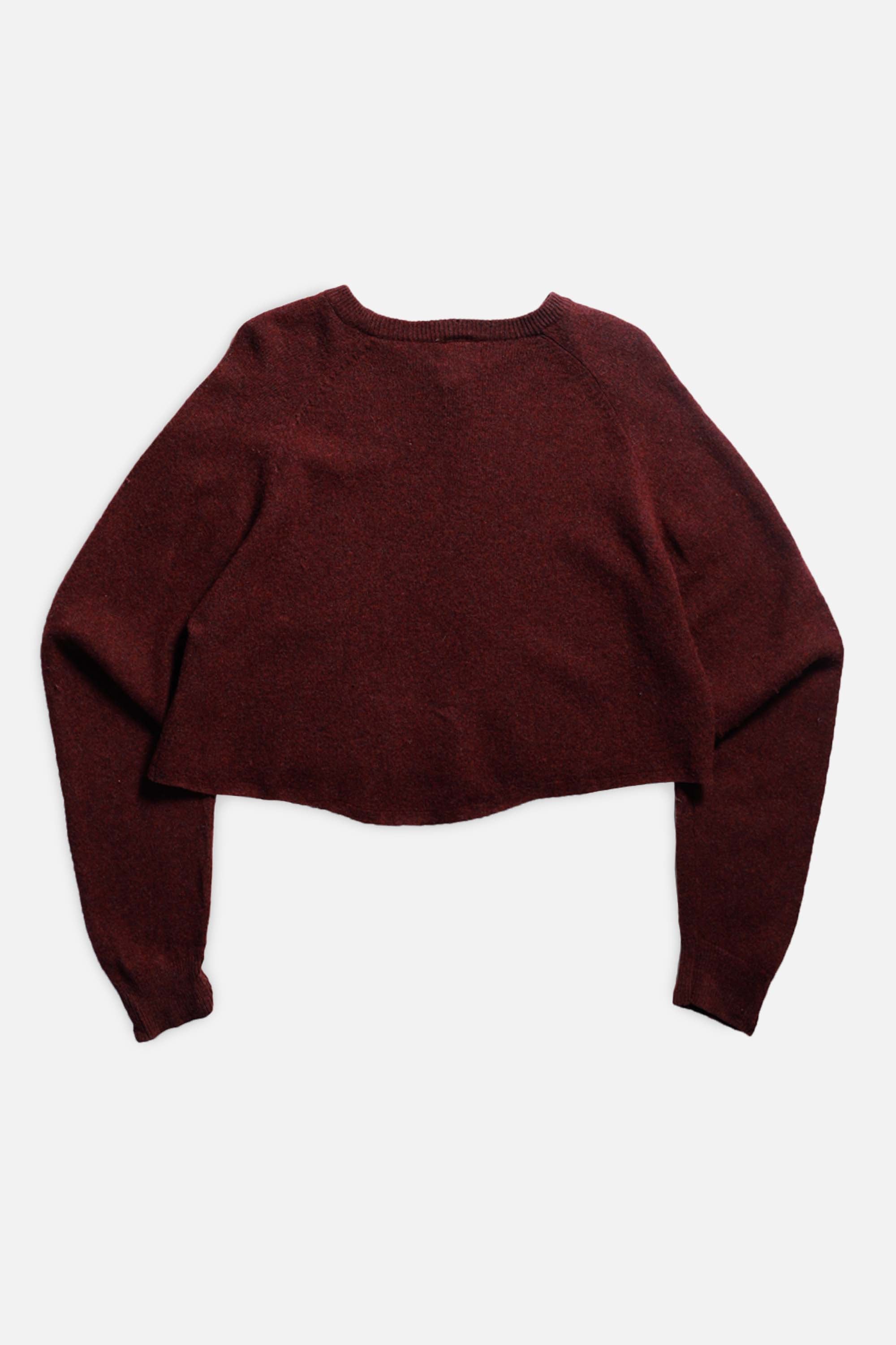 Rework Crop Knit Sweater - L-SWEATERS-vendor-unknown-L-Frankie Collective Rare Vintage Streetwear Reworks