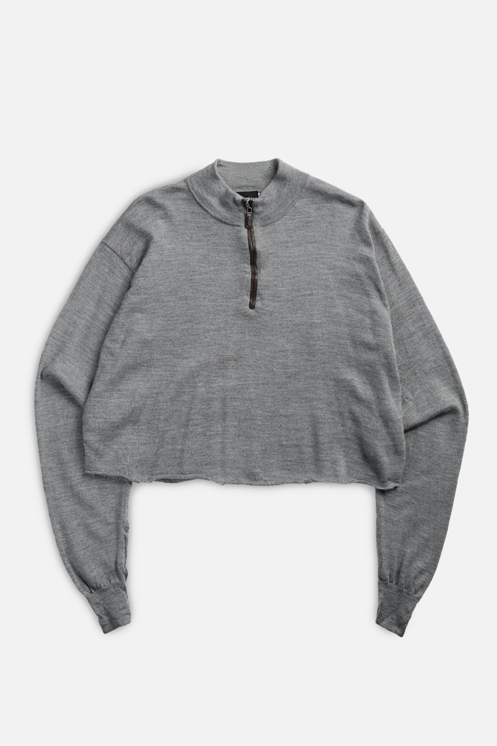 Rework Crop Knit Sweater - XL-SWEATERS-vendor-unknown-XL-Frankie Collective Rare Vintage Streetwear Reworks