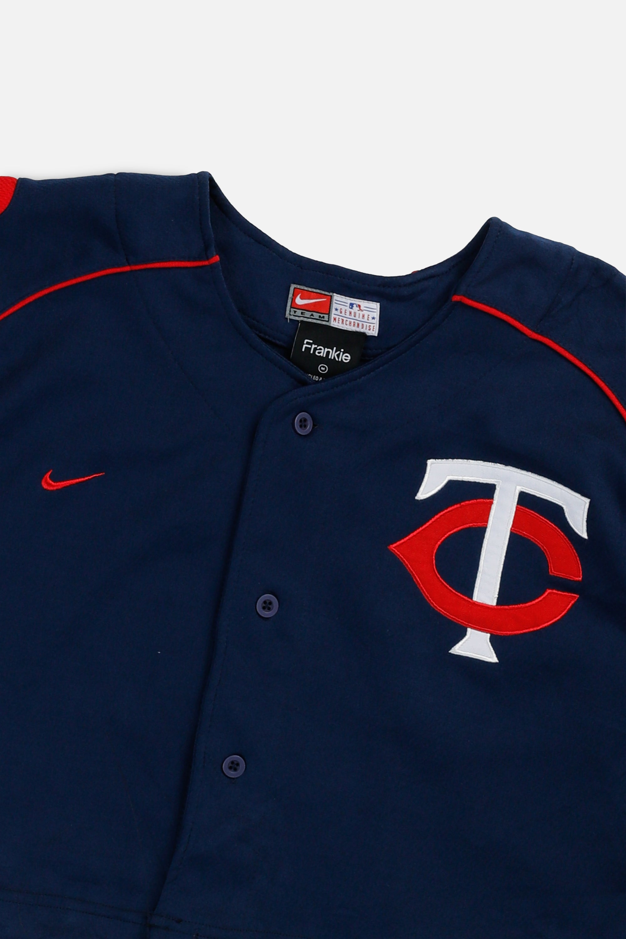 Rework Crop Minnesota Twins MLB Jersey - M-JERSEYS-MLB-M-Frankie Collective Rare Vintage Streetwear Reworks