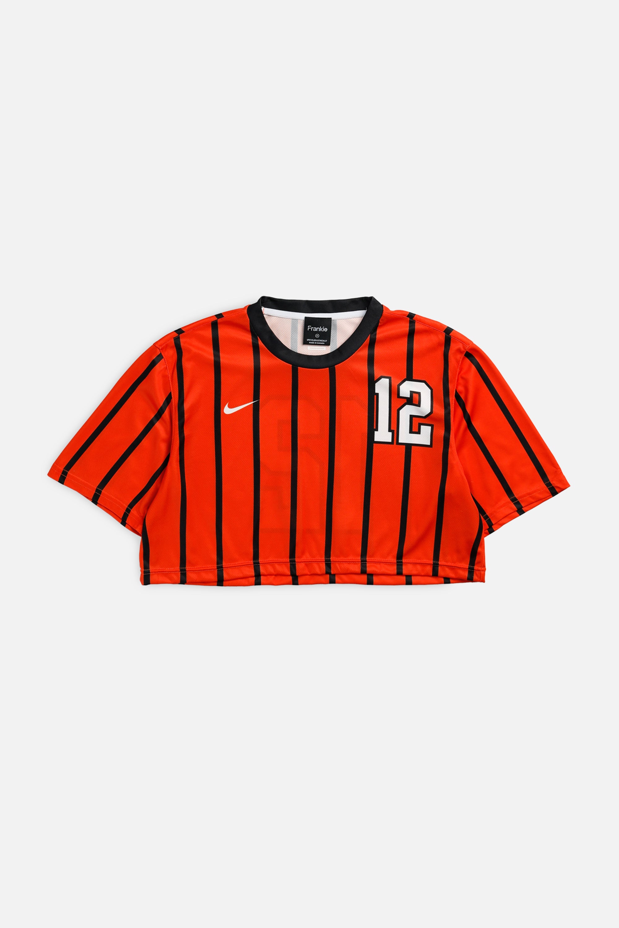 Rework Crop Nike Soccer Jersey - M-JERSEYS-vendor-unknown-M-Frankie Collective Rare Vintage Streetwear Reworks