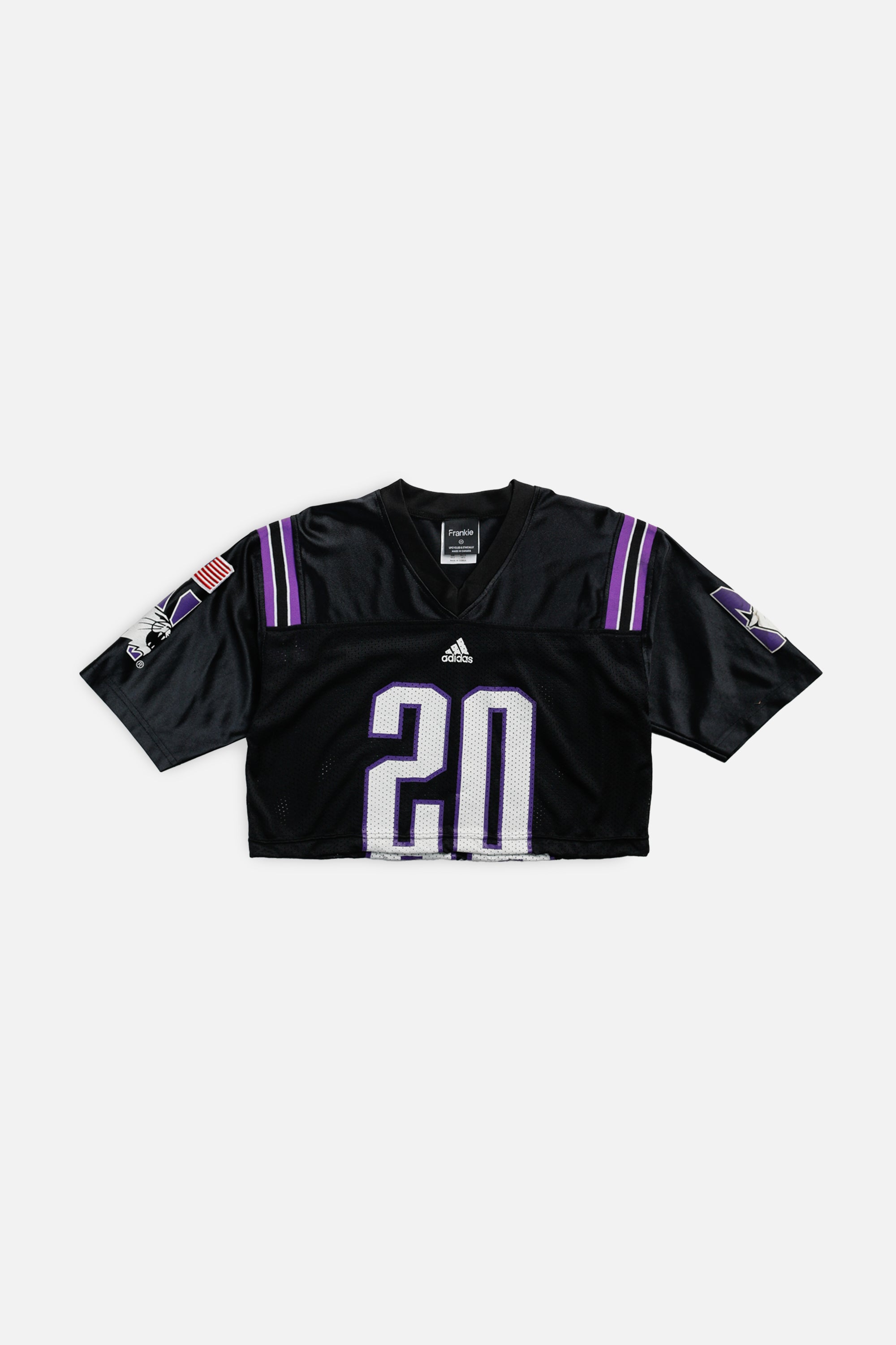 Rework Crop Northwestern Wildcats NCAA Jersey - XS-JERSEYS-NCAA-XS-Frankie Collective Rare Vintage Streetwear Reworks