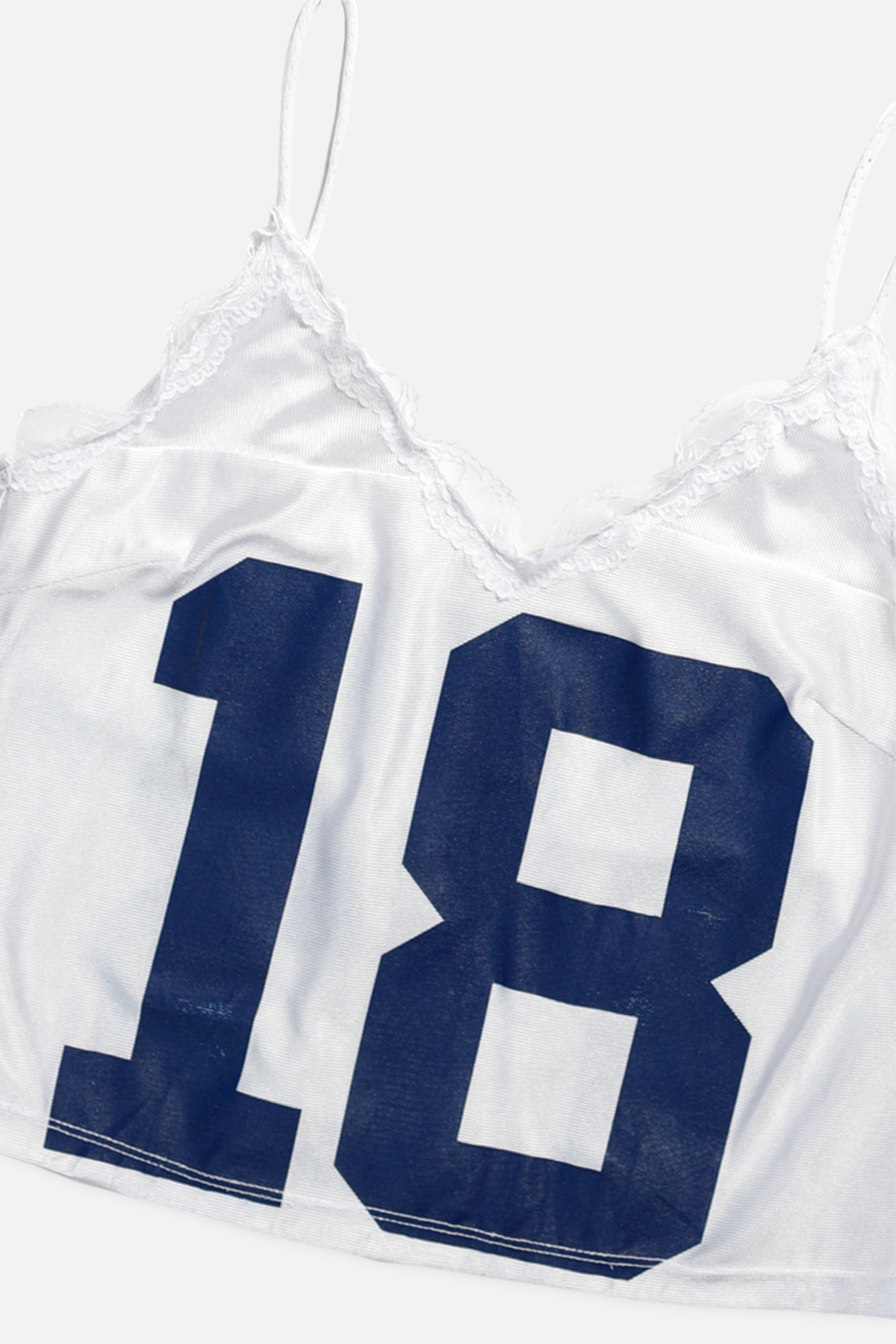 Rework Dallas Cowboys NFL Lace Tank - L-TOPS-NFL-L-Frankie Collective Rare Vintage Streetwear Reworks