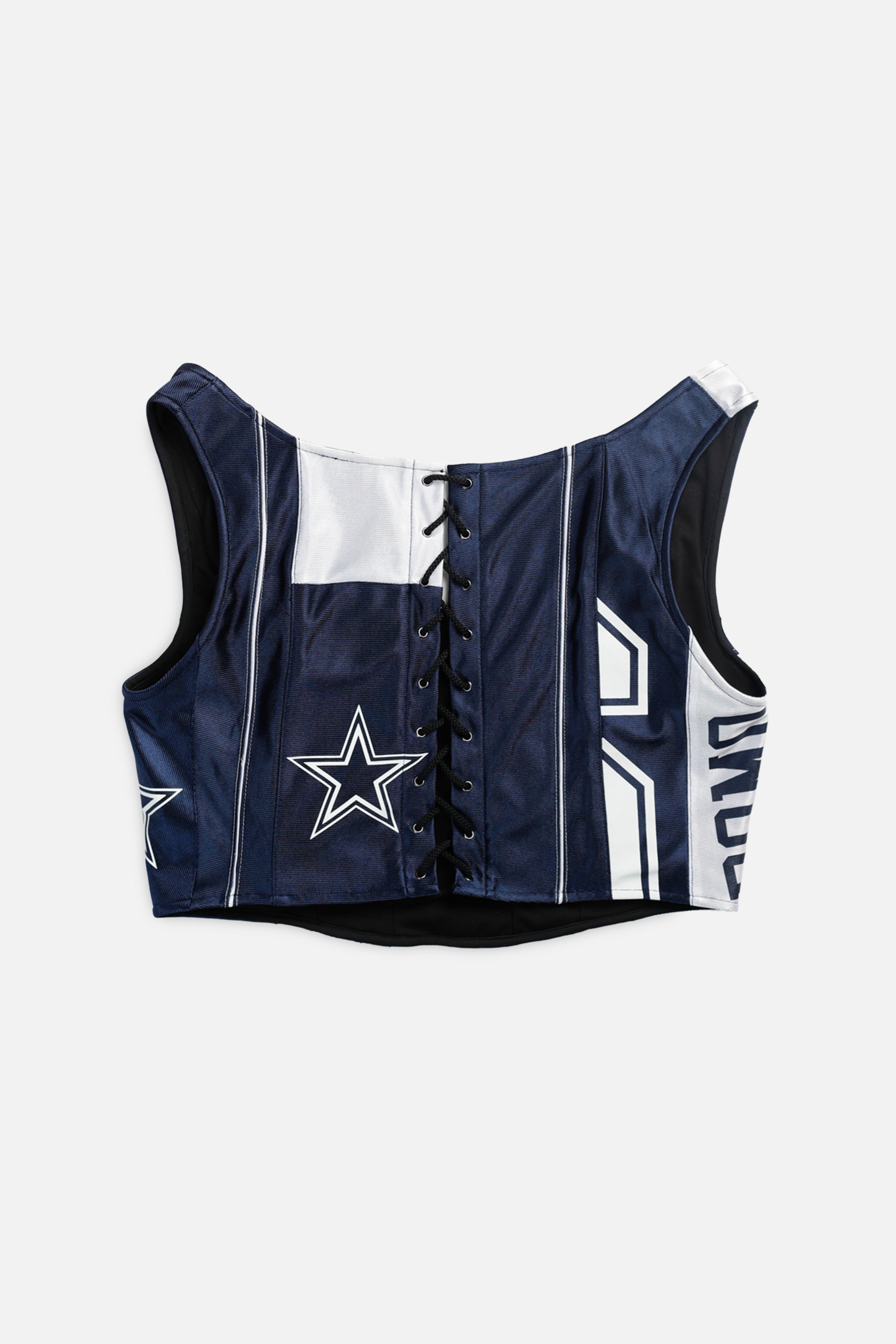 Rework Dallas Cowboys NFL Corset - XL-TOPS-NFL-XL-Frankie Collective Rare Vintage Streetwear Reworks