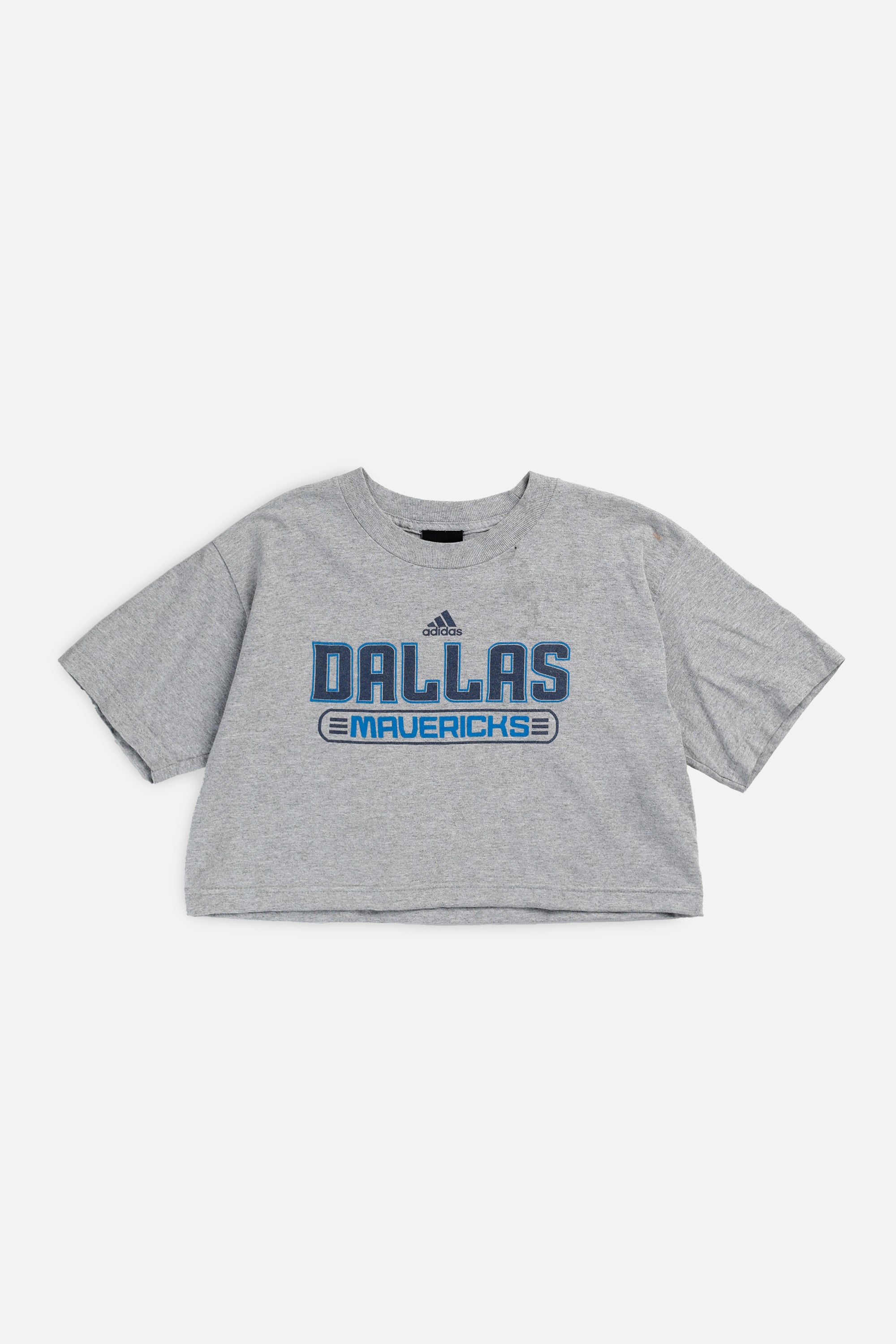 Rework Dallas Mavericks NBA Crop Tee - S-TOPS-NBA-S-Frankie Collective Rare Vintage Streetwear Reworks