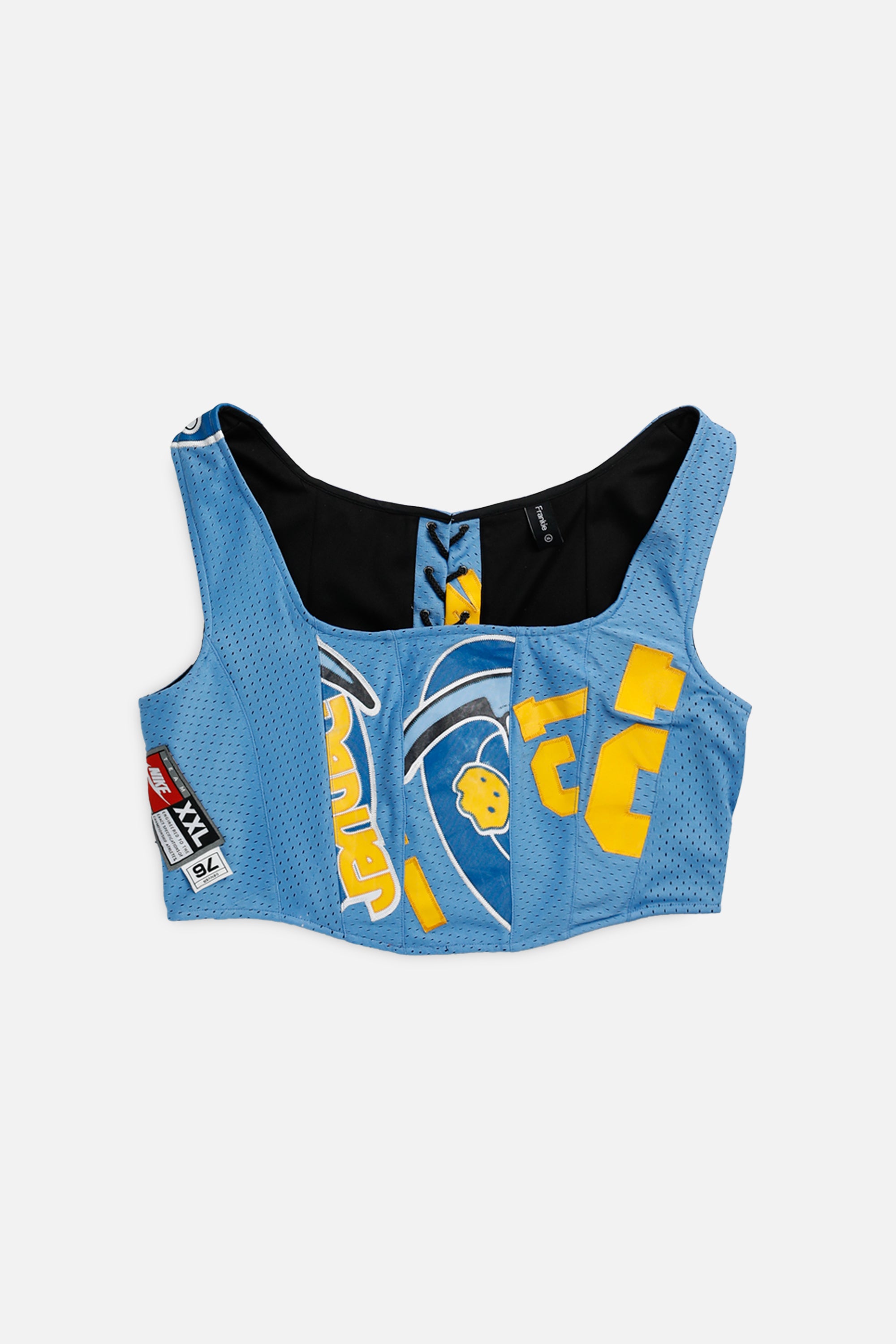 Rework Denver Nuggets NBA Corset - XL-TOPS-NBA-XL-Frankie Collective Rare Vintage Streetwear Reworks