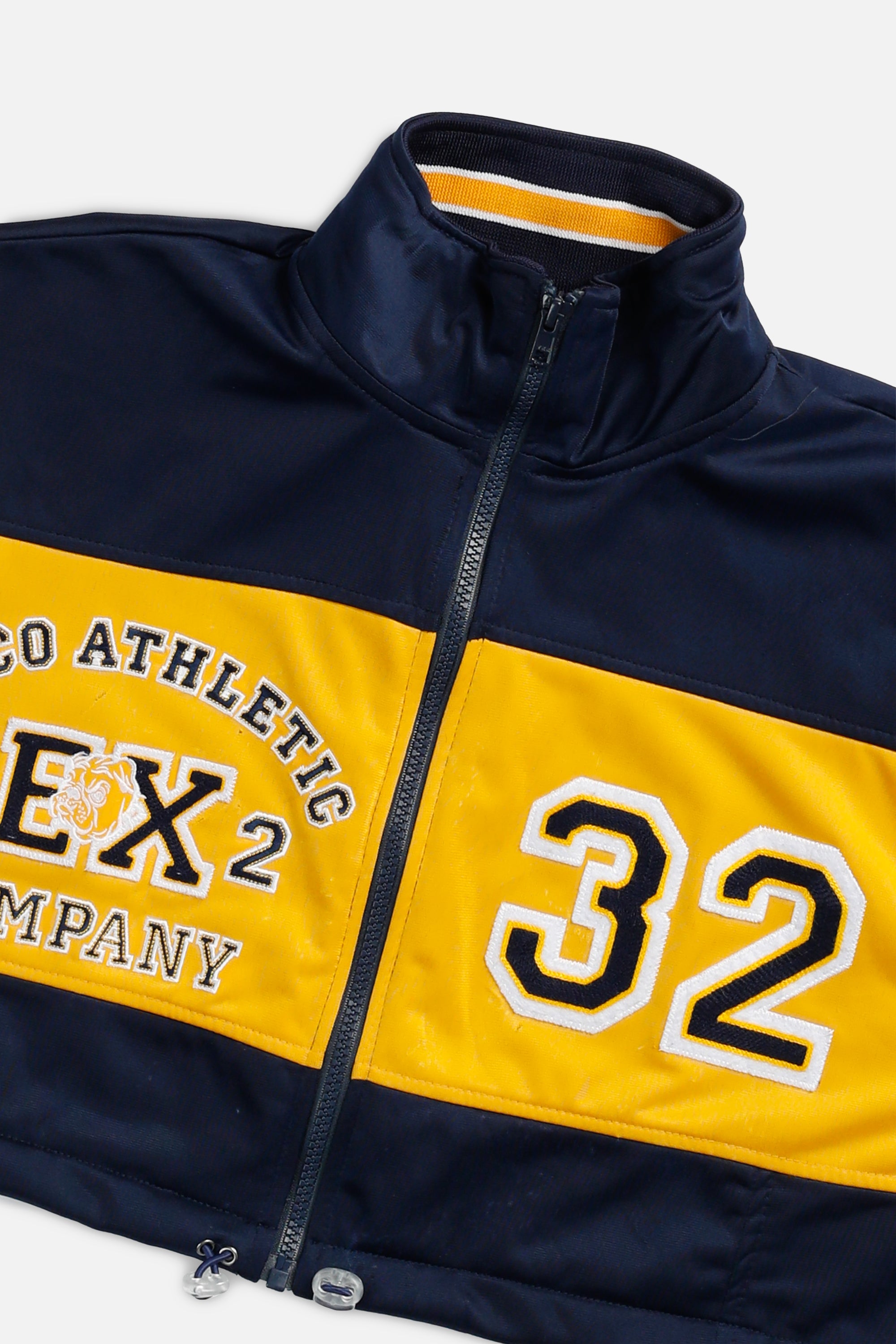 Rework Exco Athletics Cinched Crop Sweatshirt - L-SWEATERS-vendor-unknown-L-Frankie Collective Rare Vintage Streetwear Reworks