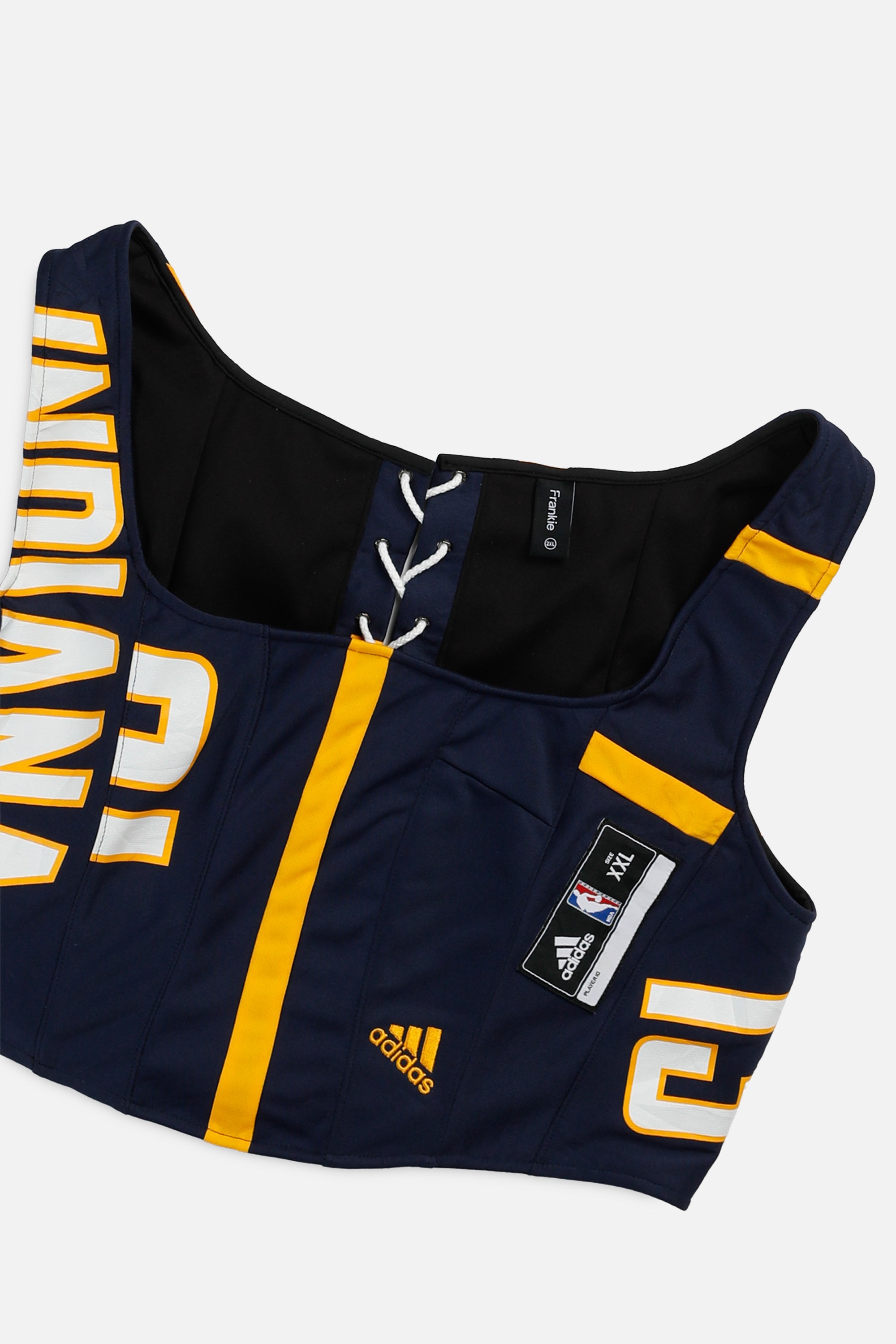 Rework Indiana Pacers NBA Corset - XXL-TOPS-NBA-XXL-Frankie Collective Rare Vintage Streetwear Reworks