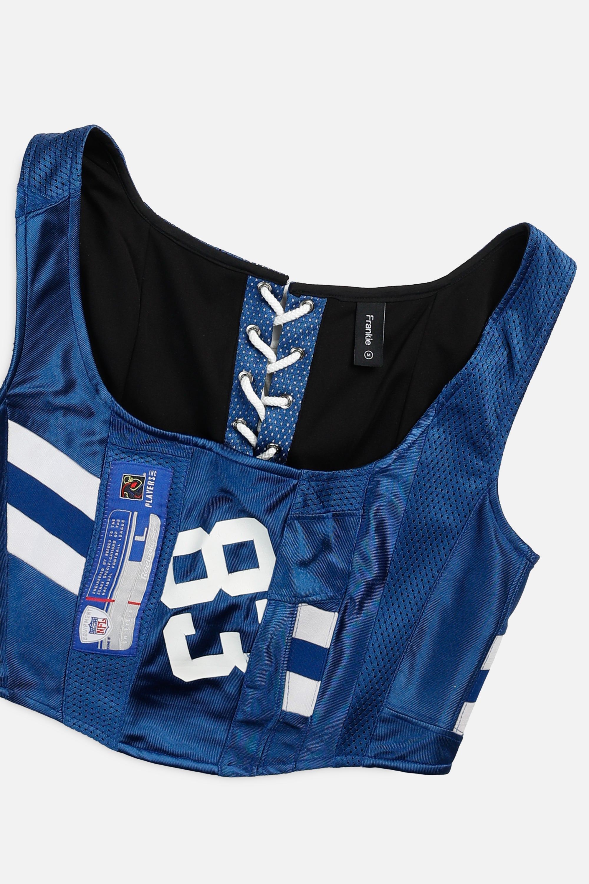 Rework Indianapolis Colts NFL Corset - M-TOPS-NFL-M-Frankie Collective Rare Vintage Streetwear Reworks