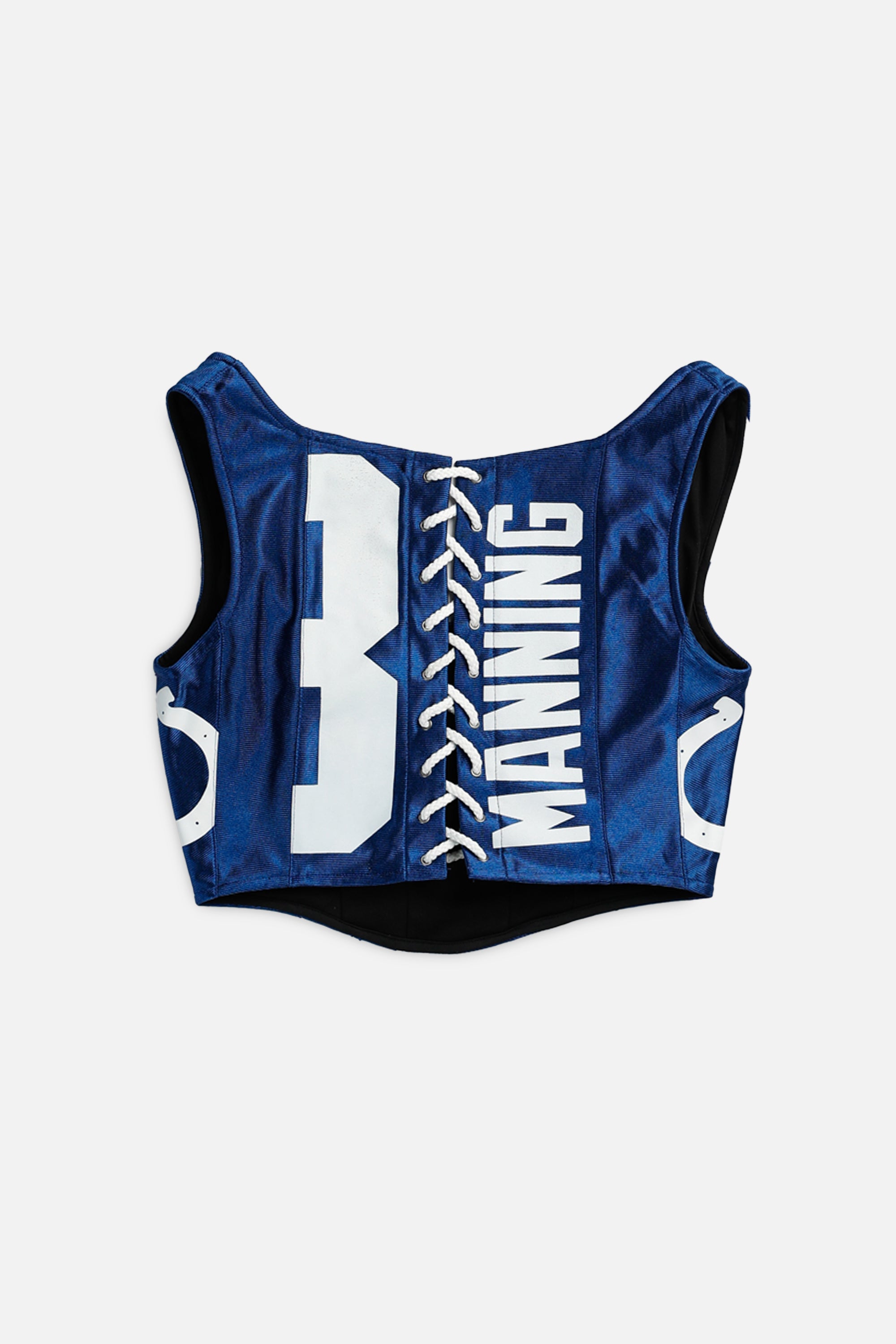 Rework Indianapolis Colts NFL Corset - S-TOPS-NFL-S-Frankie Collective Rare Vintage Streetwear Reworks