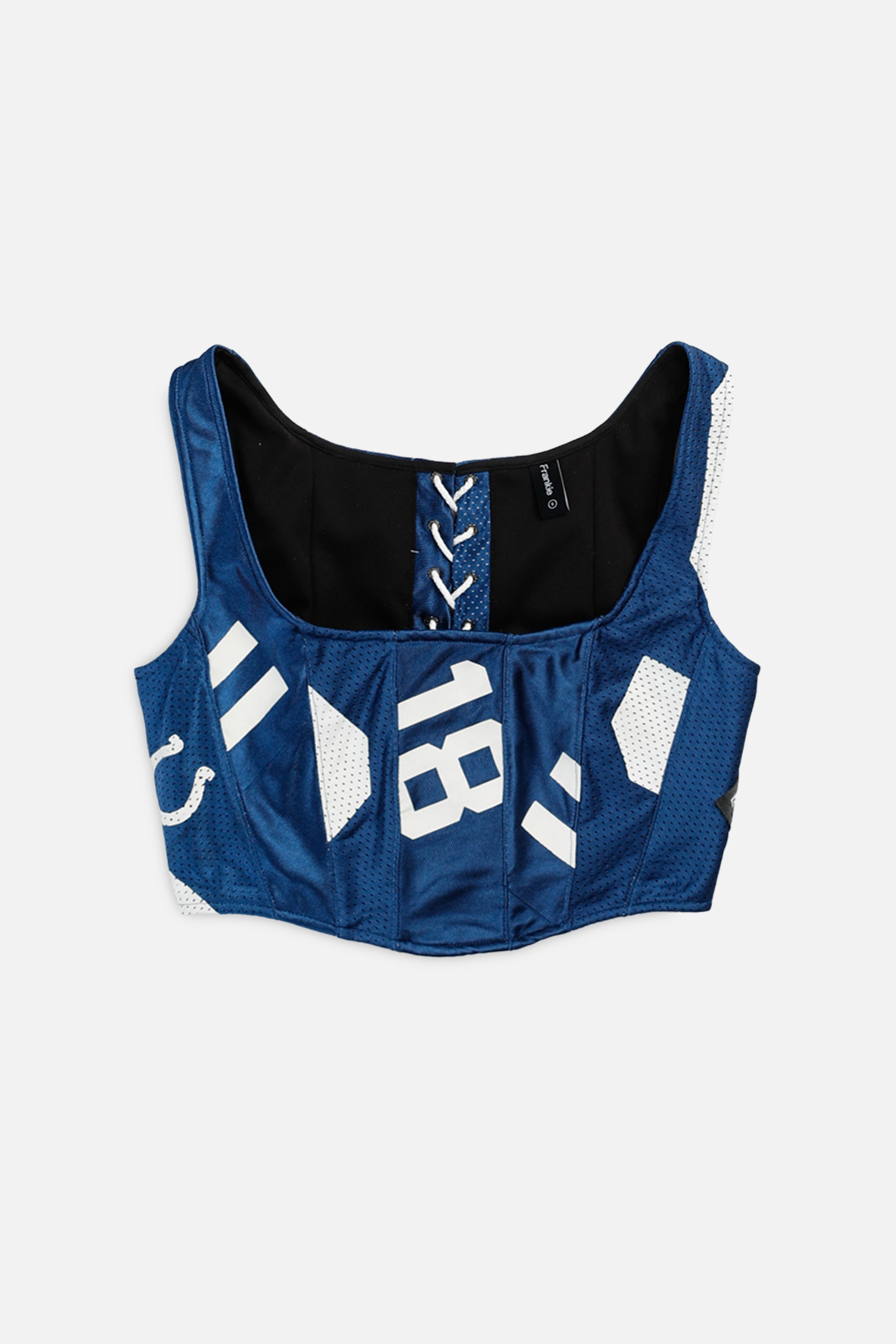 Rework Indianapolis Colts NFL Corset - S-TOPS-NFL-S-Frankie Collective Rare Vintage Streetwear Reworks