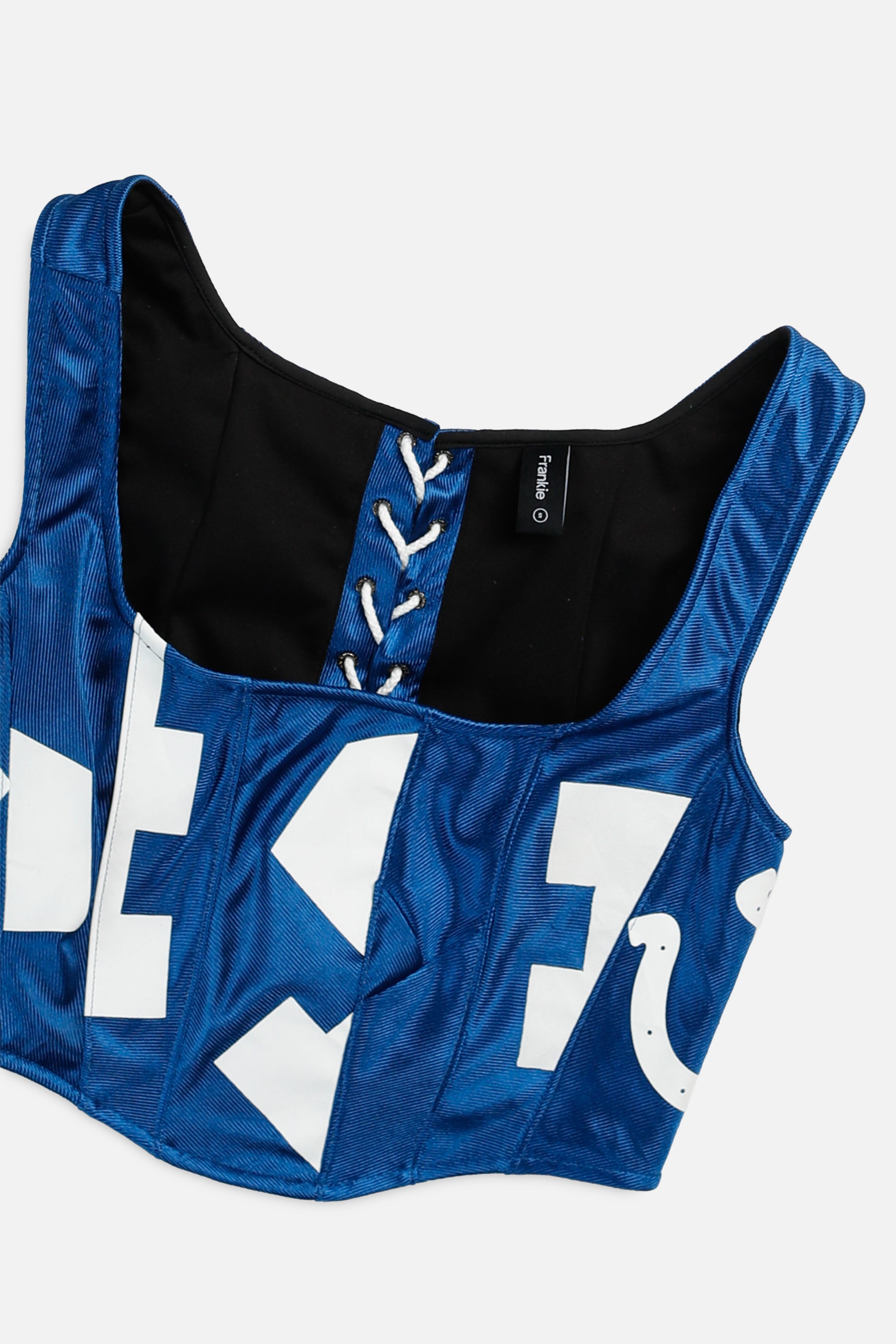 Rework Indianapolis Colts NFL Corset - S-TOPS-NFL-S-Frankie Collective Rare Vintage Streetwear Reworks