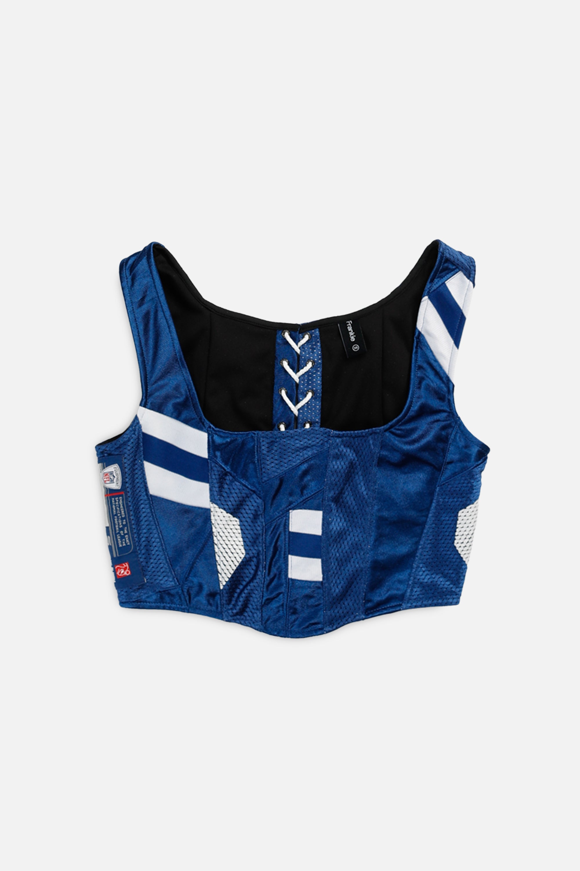 Rework Indianapolis Colts NFL Corset - XS-TOPS-NFL-XS-Frankie Collective Rare Vintage Streetwear Reworks