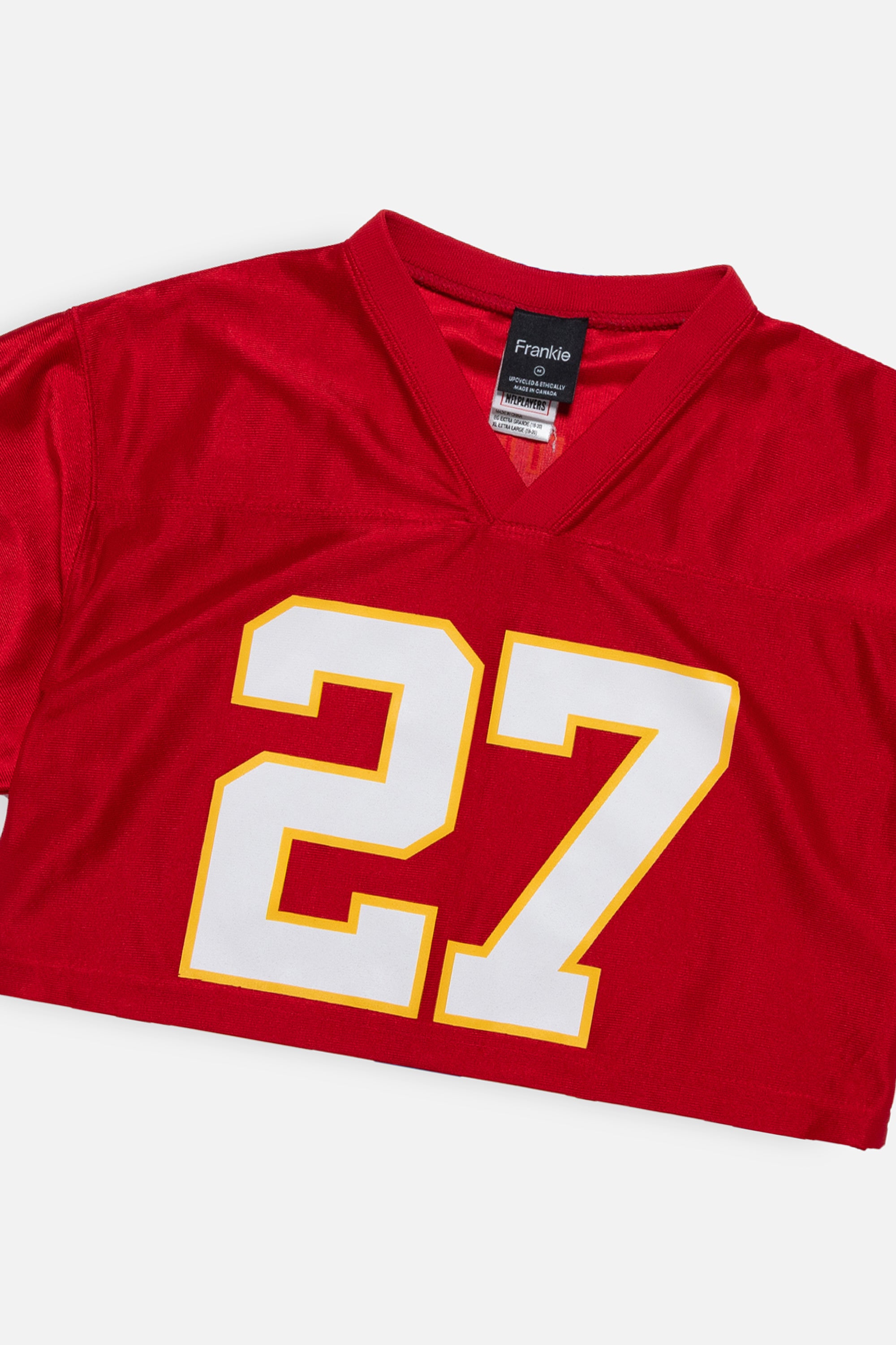 Rework Kansas City Chiefs Crop Jersey - M-JERSEYS-NFL-Frankie Collective