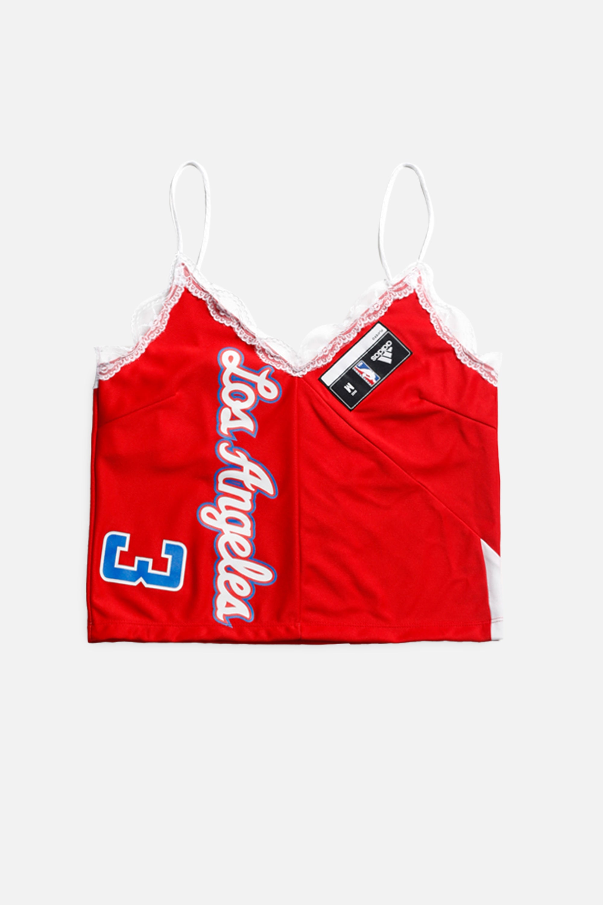 Rework LA Clippers NBA Lace Tank - M-TOPS-NBA-M-Frankie Collective Rare Vintage Streetwear Reworks