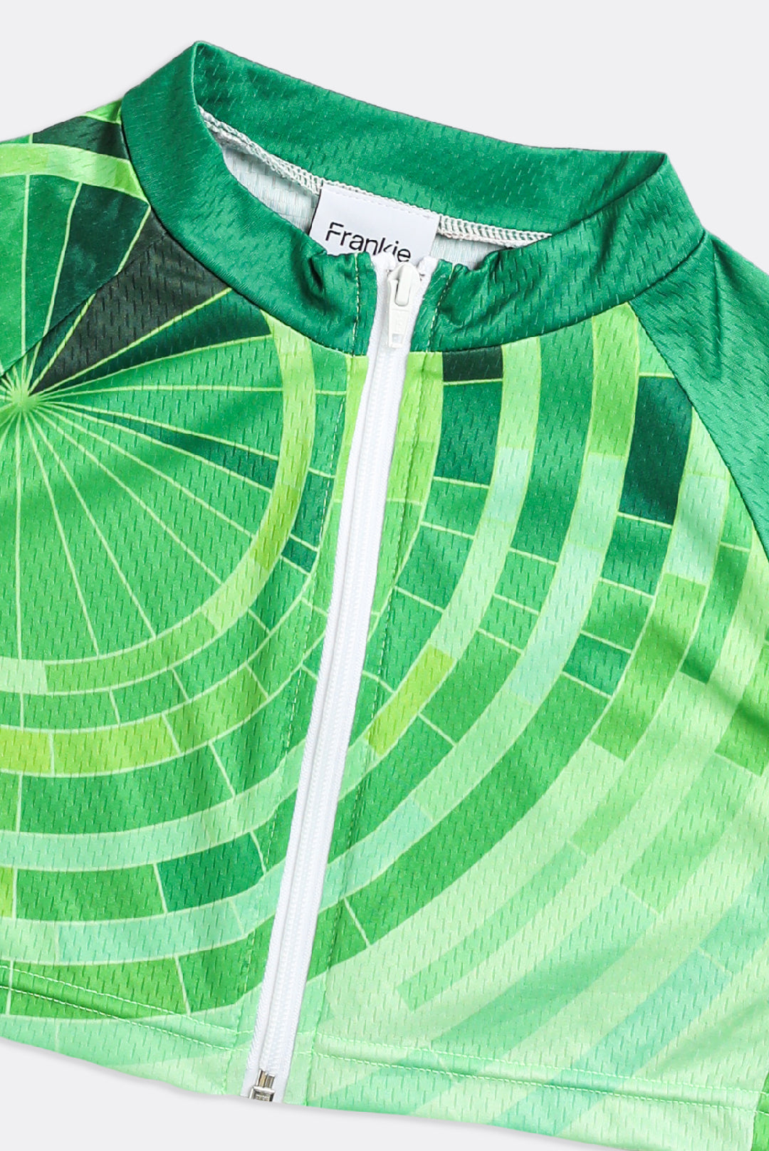 Rework Micro Crop Cycling Jersey - XS-JERSEYS-vendor-unknown-Frankie Collective Rare Vintage Streetwear Reworks