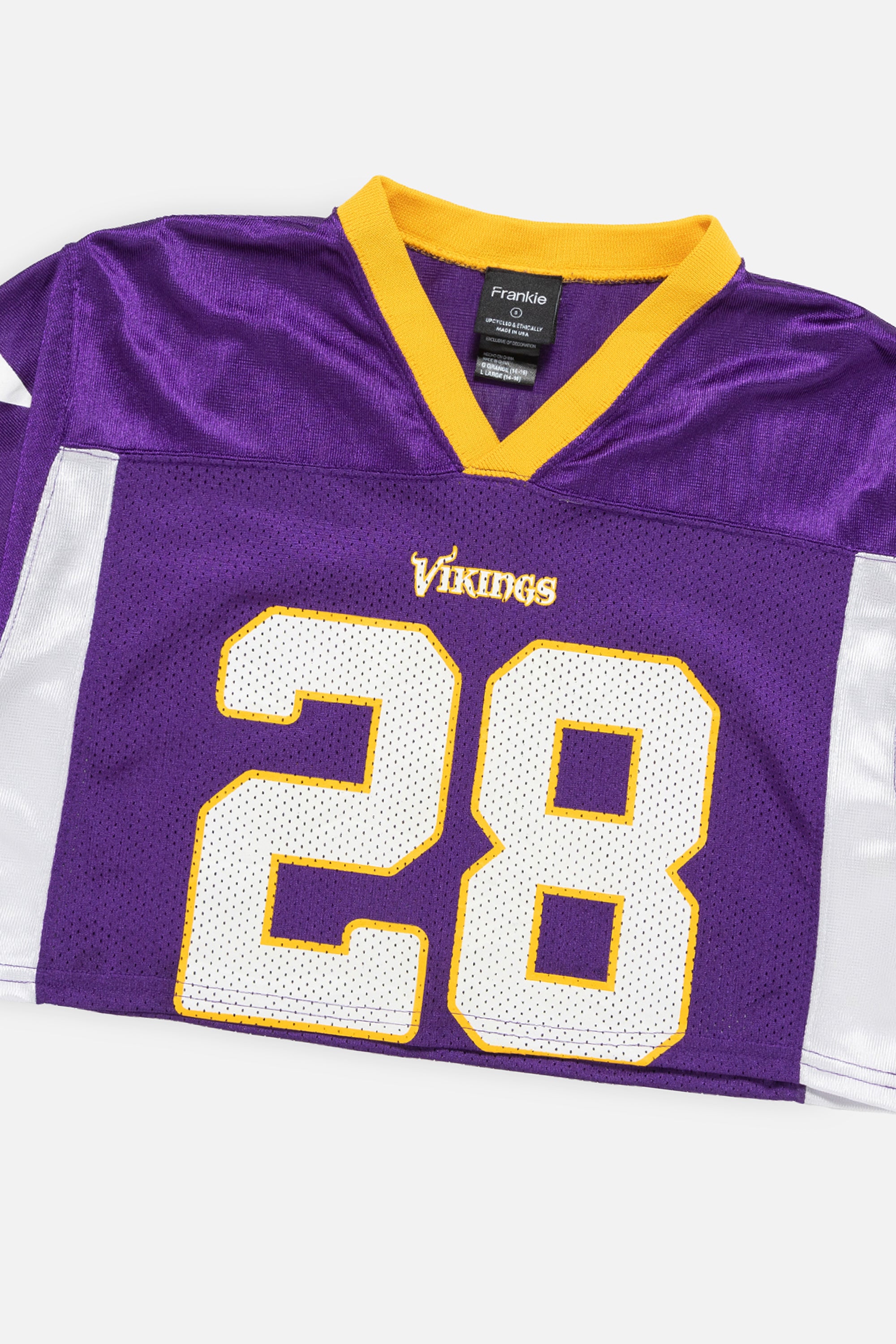 Rework Minnesota Vikings Crop Jersey-NFL-Frankie Collective-Rework-Vintage-Streetwear