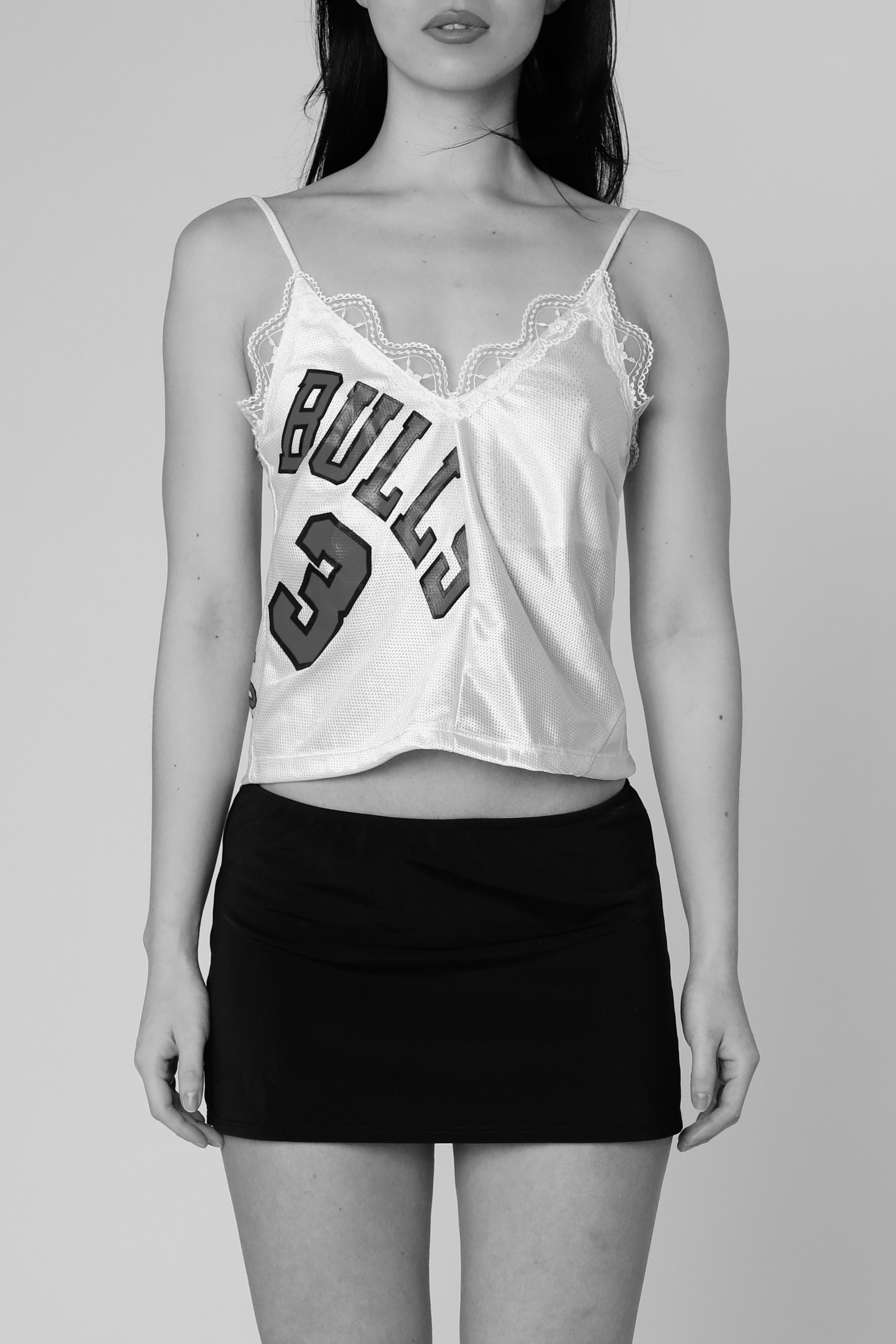 Rework NBA Lace Tank - S-TOPS-NBA-S-Frankie Collective Rare Vintage Streetwear Reworks