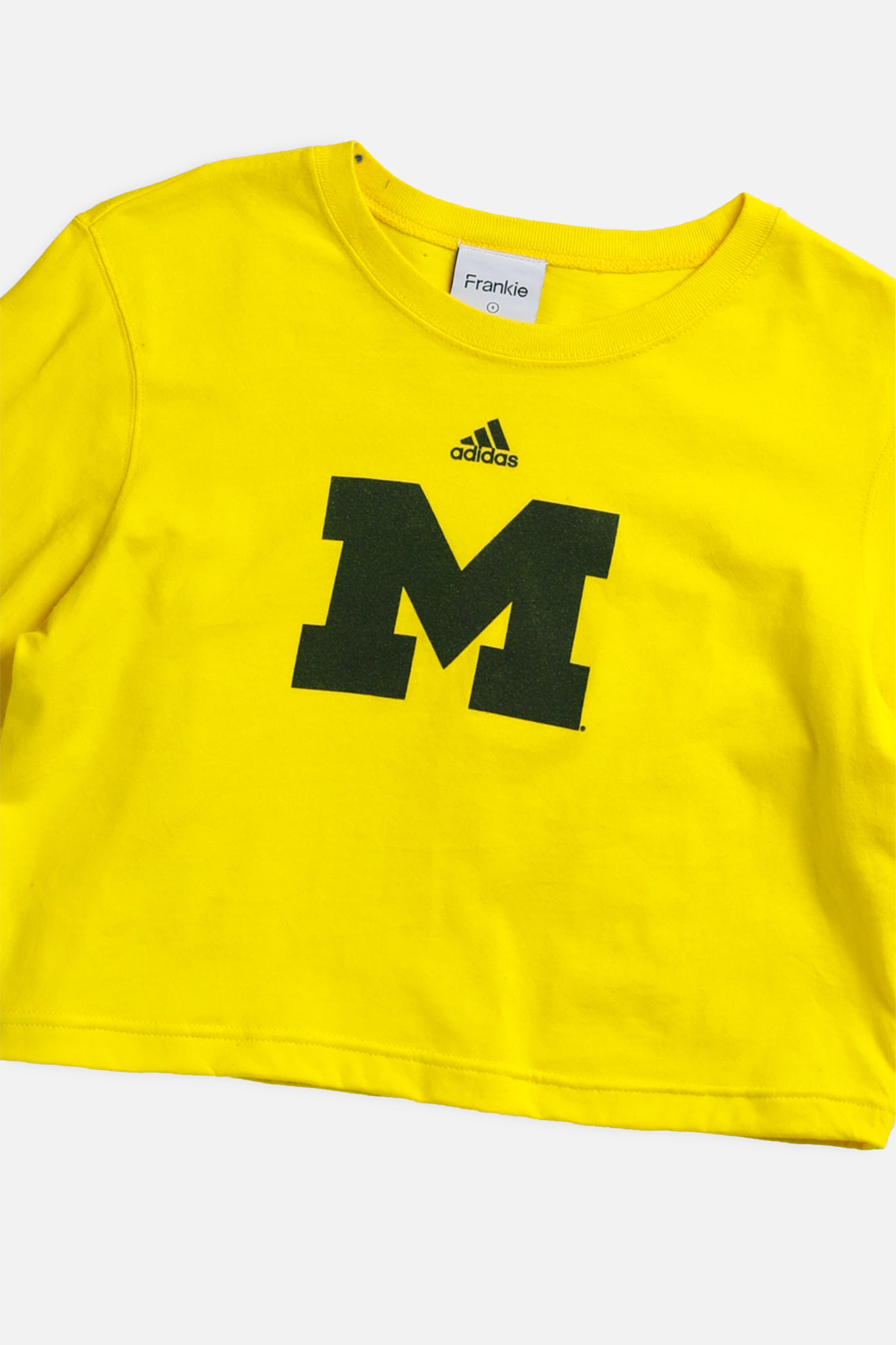 Rework NCAA Crop Long Sleeve Tee - S-TOPS-NCAA-S-Frankie Collective Rare Vintage Streetwear Reworks
