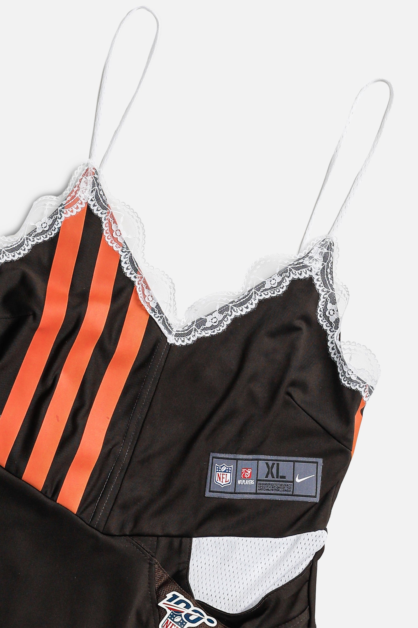 Rework NFL Lace Dress - M-DRESSES-NFL-M-Frankie Collective Rare Vintage Streetwear Reworks