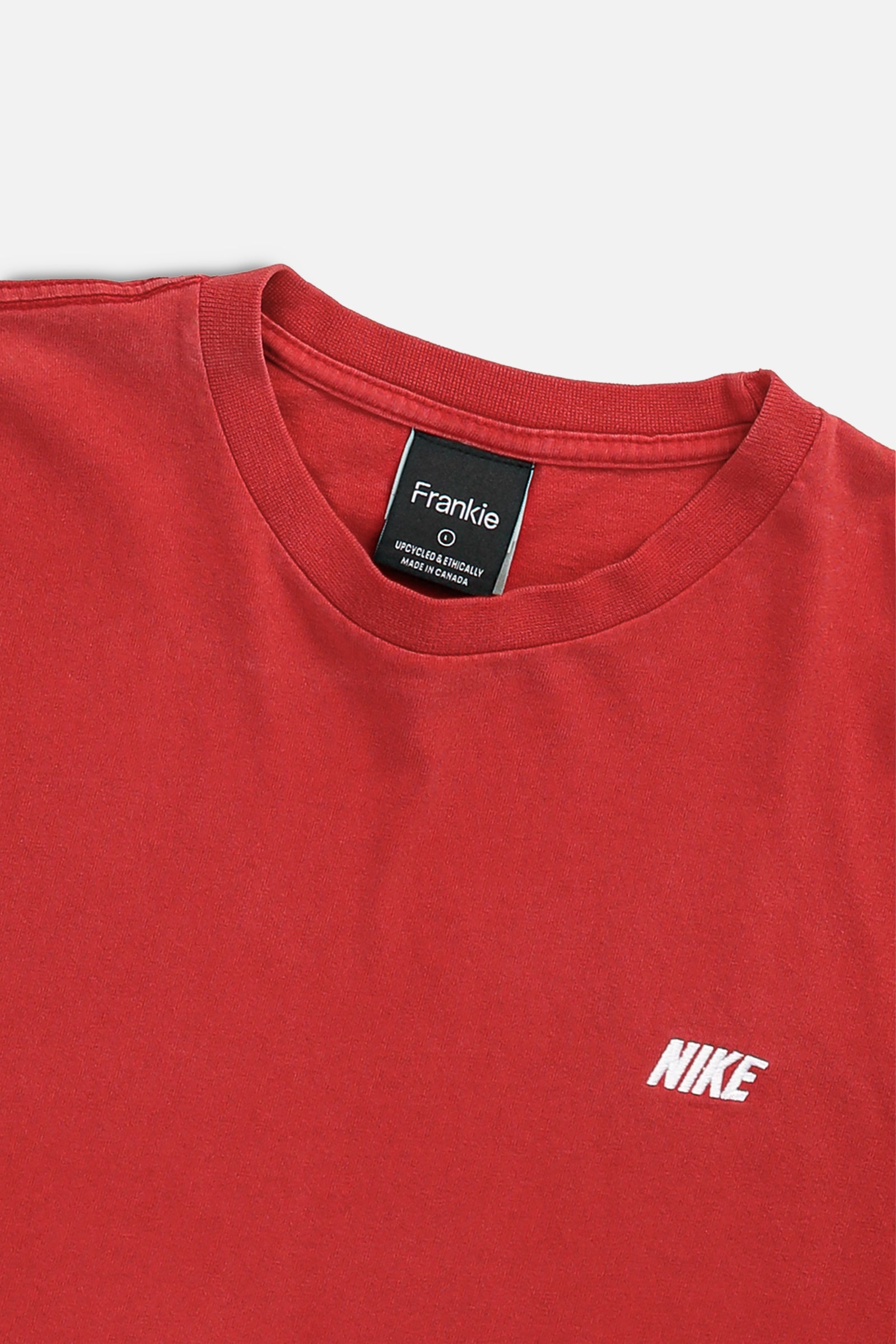 Rework Nike Crop Tee - L-TOPS-Nike-L-Frankie Collective Rare Vintage Streetwear Reworks
