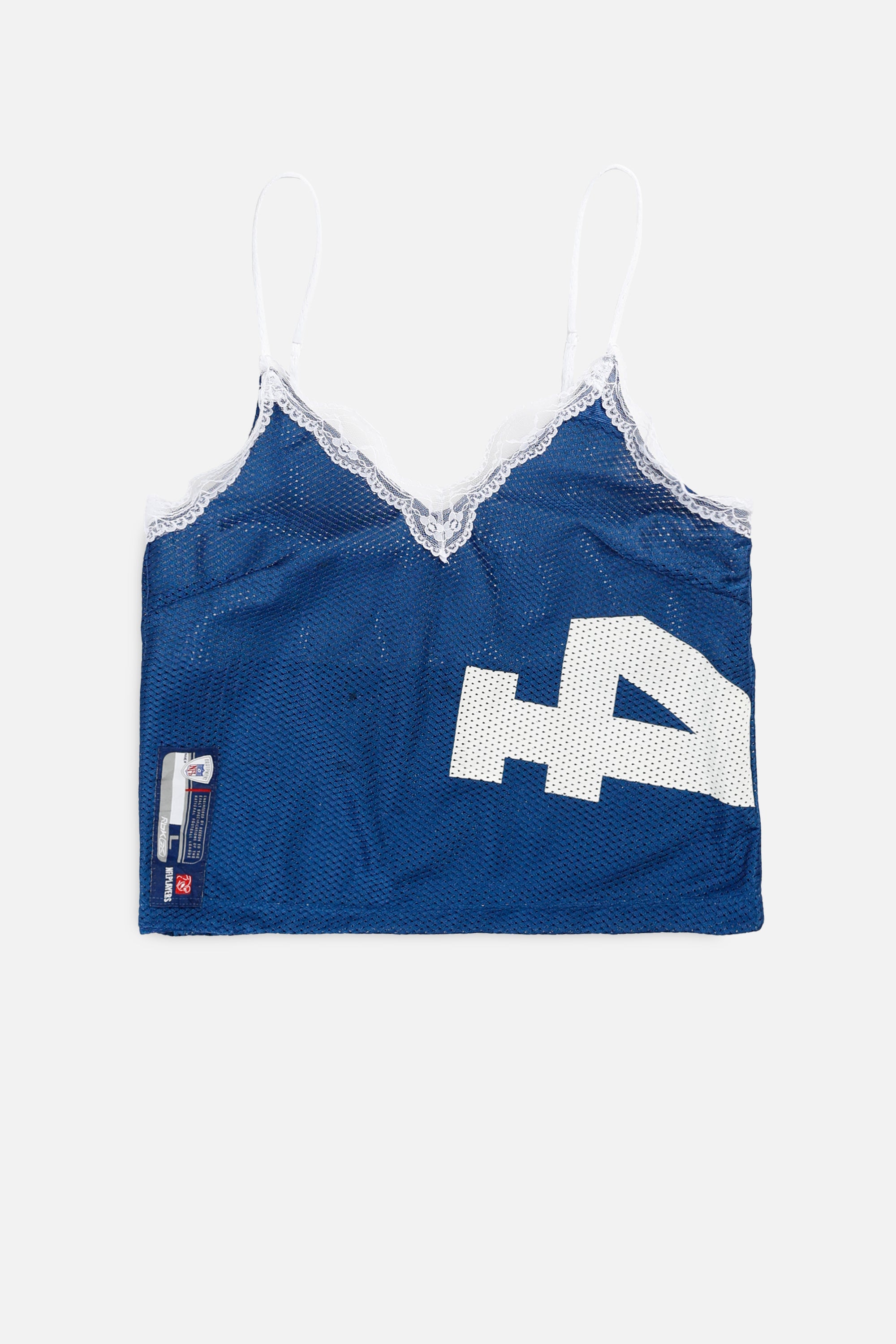 Rework NFL Lace Tank - S-TOPS-NFL-S-Frankie Collective Rare Vintage Streetwear Reworks