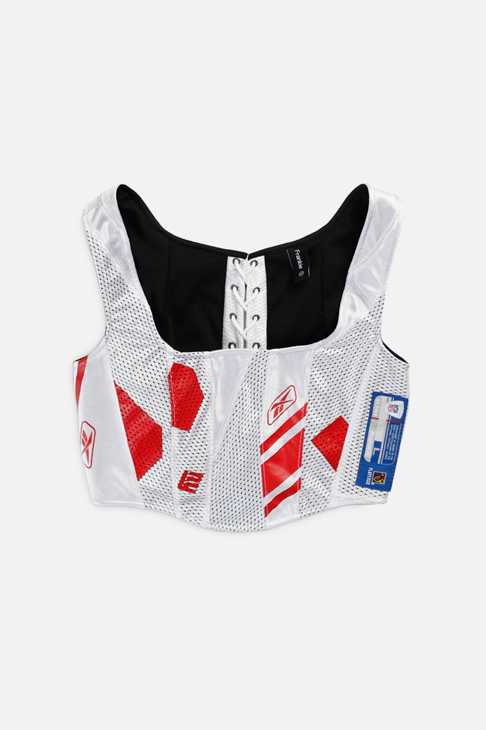 Rework NY Giants NFL Corset - XS-TOPS-NFL-XS-Frankie Collective Rare Vintage Streetwear Reworks