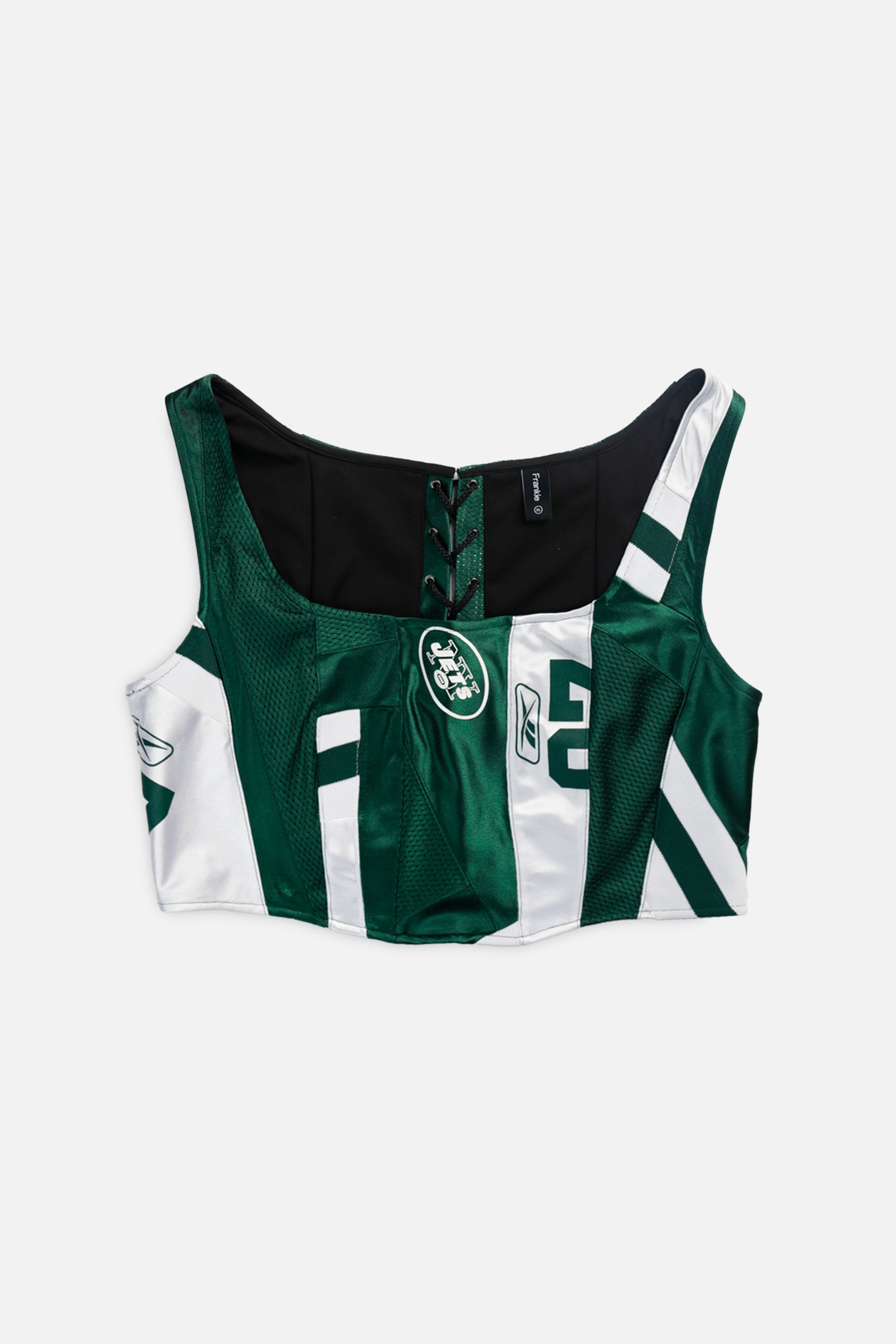 Rework NY Jets NFL Corset - XL-TOPS-NFL-XL-Frankie Collective Rare Vintage Streetwear Reworks